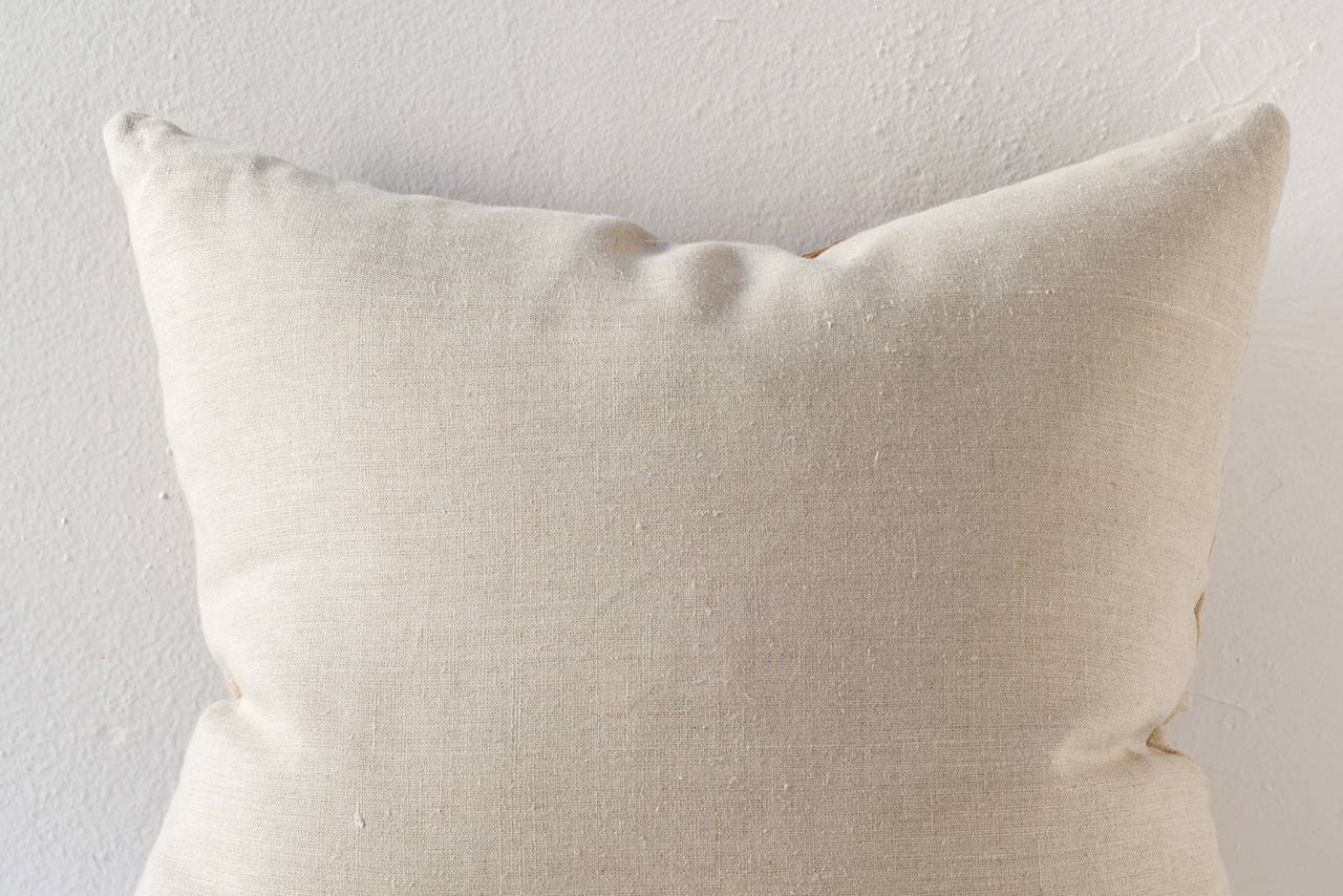 19th Century Mixed Piecework European Embroidery Pillow