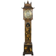 Chinoiserie Lacquer Chippendale style Grandmother Clock