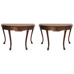 Pair of Adam Influenced Console Tables