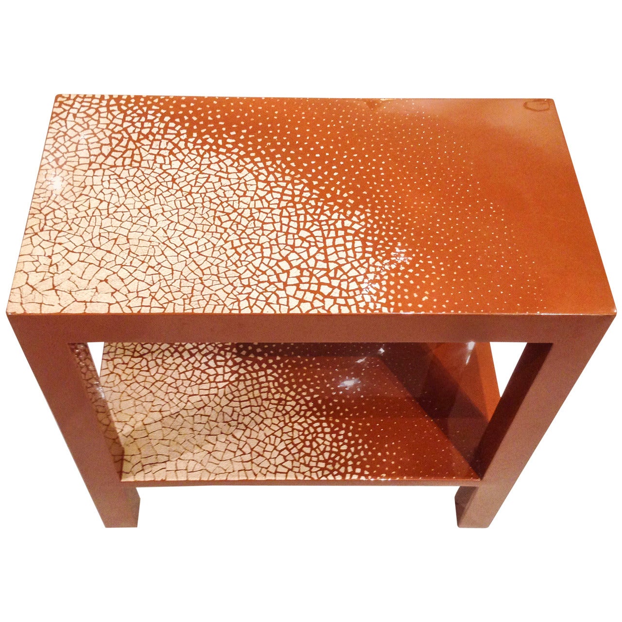Eggshell Lacquered Table For Sale