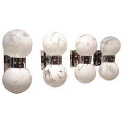 Italian Glass Globe Sconces