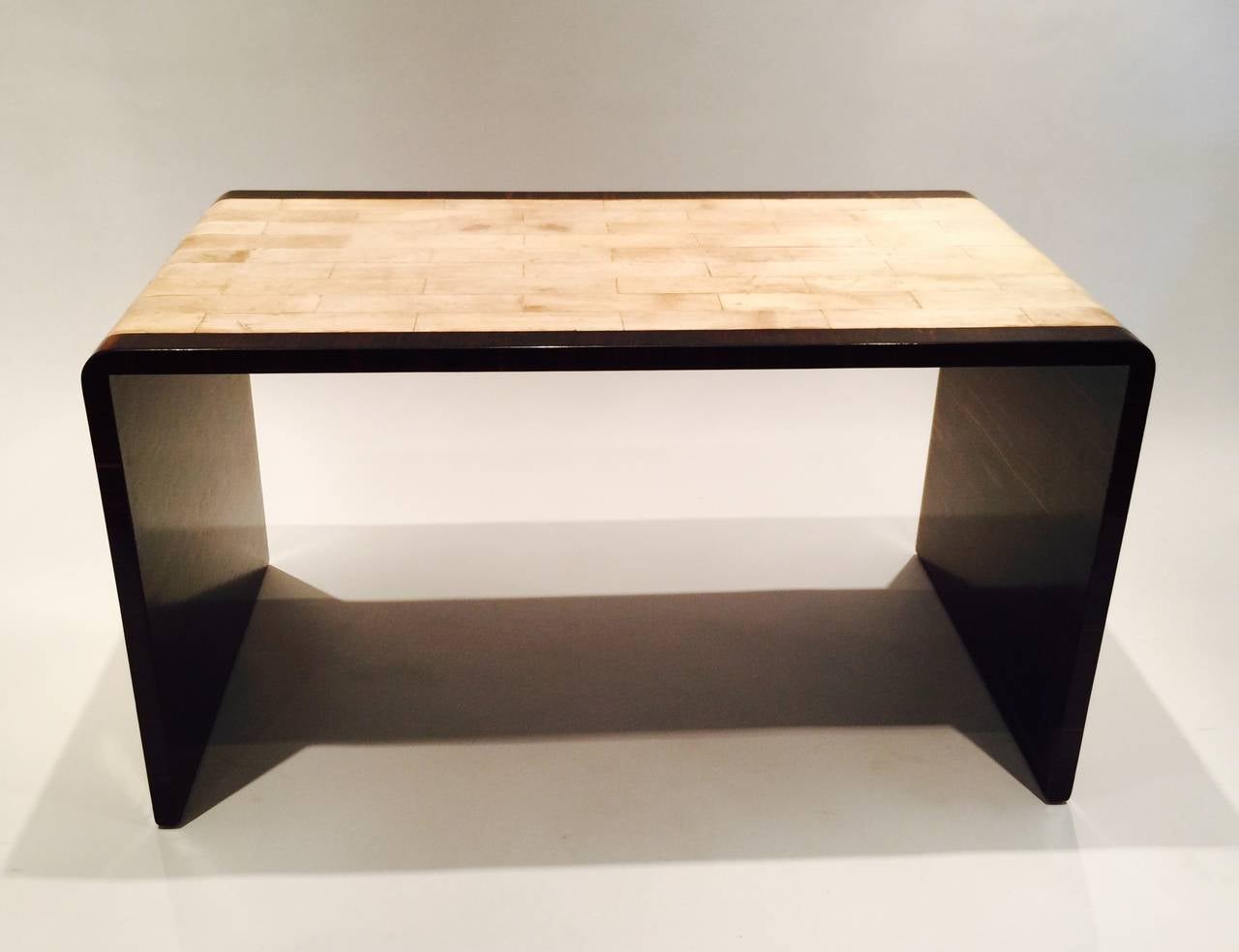 Parchment and Macassar Cocktail Table