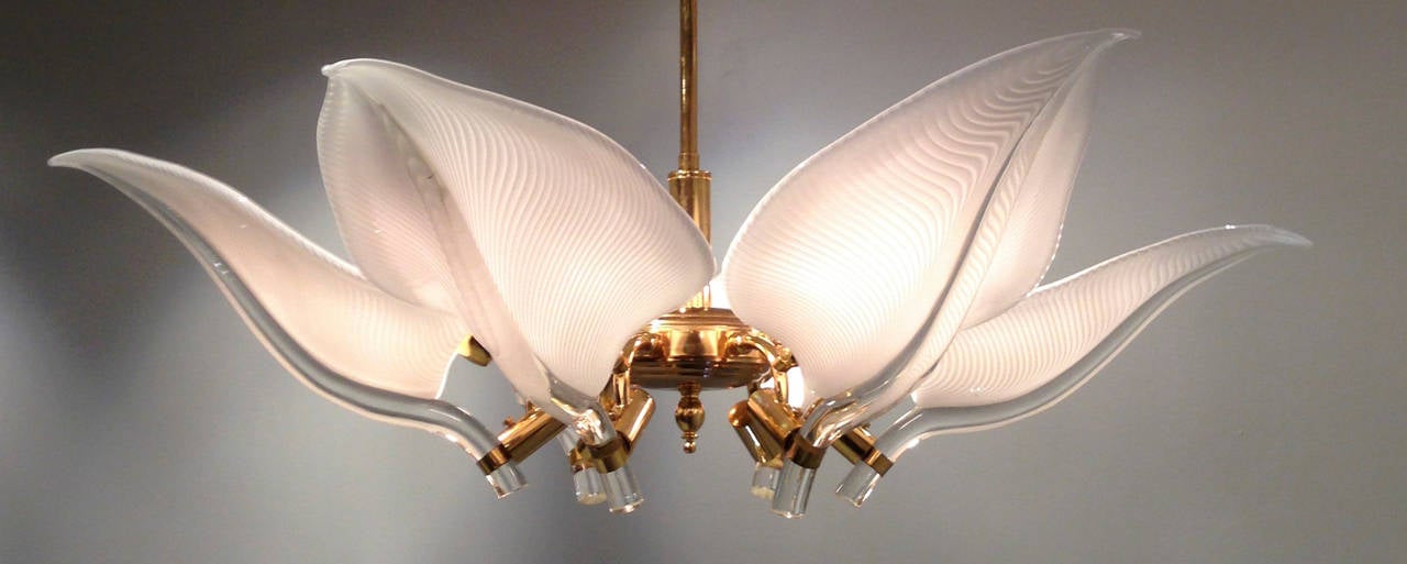 Murano Glass Leaf Chandelier