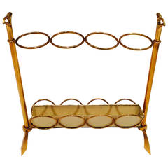 Italian Brass Umbrella Stand Vintage Italian Brass Umbrella Stand