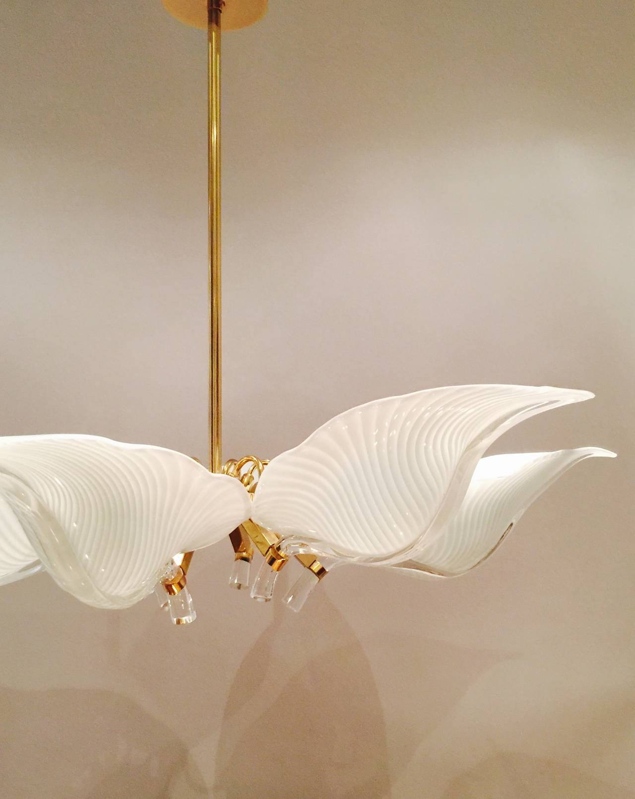 Murano Glass Leaf Chandelier