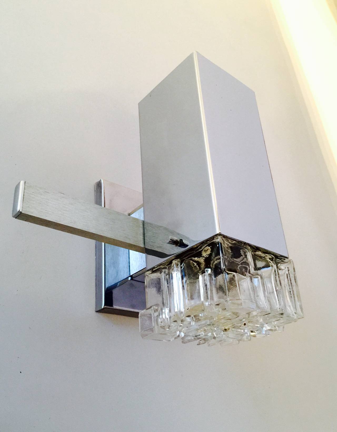 Modern Three Cubic Sconces For Sale