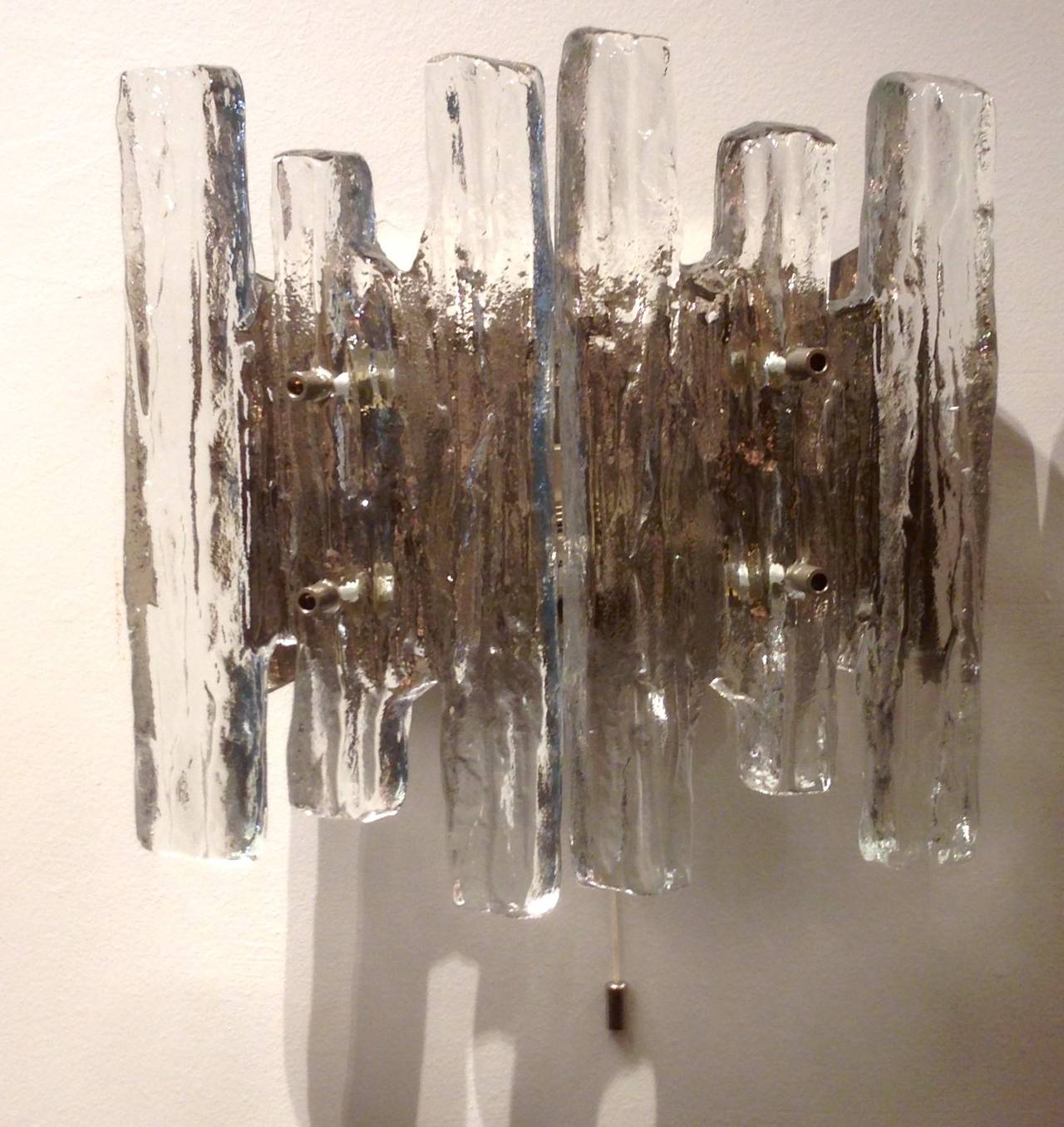 Modern Pair of Kalmar Icicle Sconces For Sale