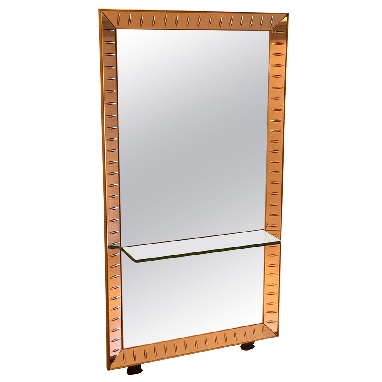 Cristal Art Mirror with Glass Console For Sale