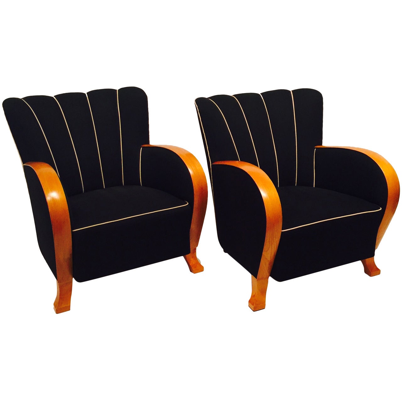 Pair of Art Deco Chairs For Sale
