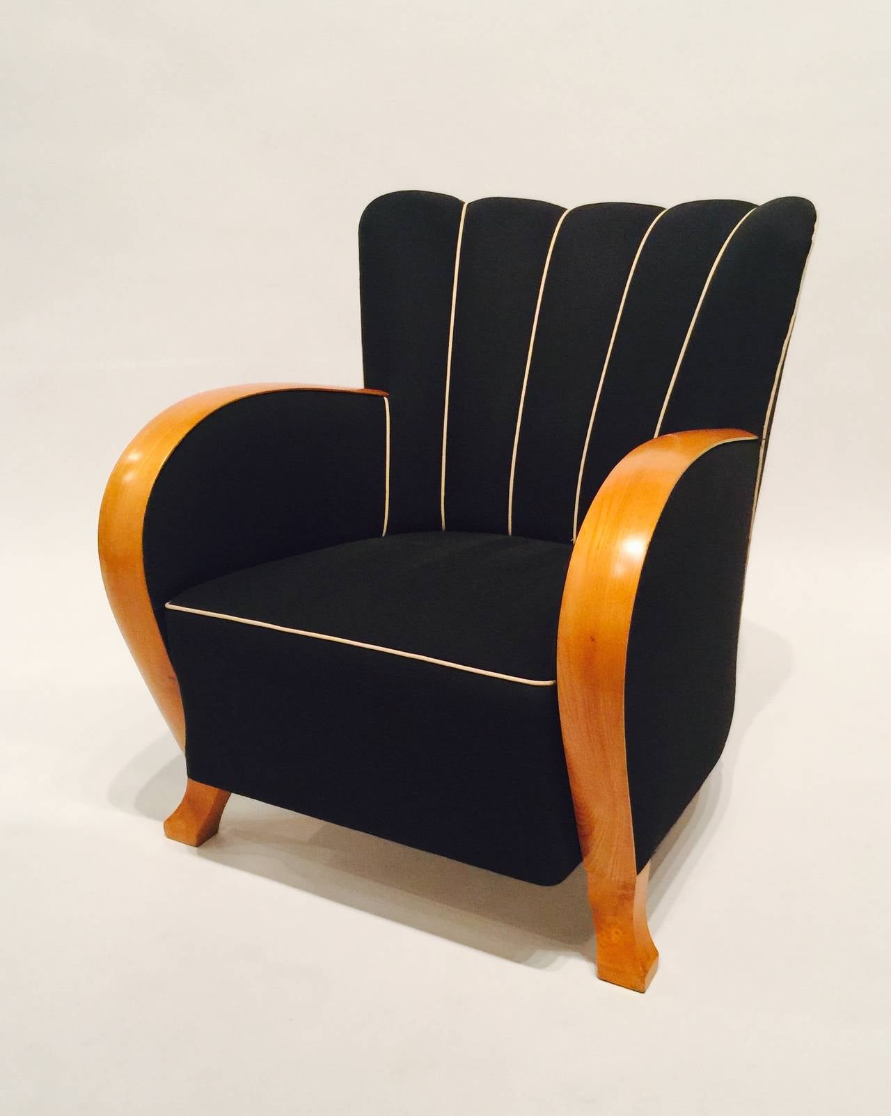 Swedish Pair of Art Deco Chairs For Sale