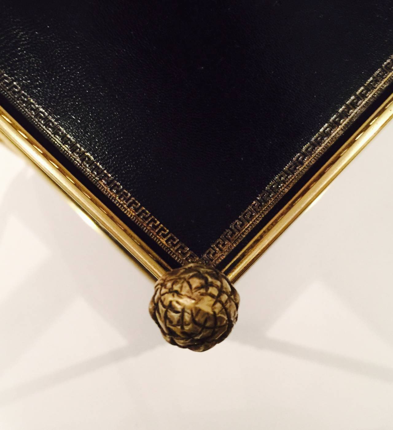Brass and Leather Table
