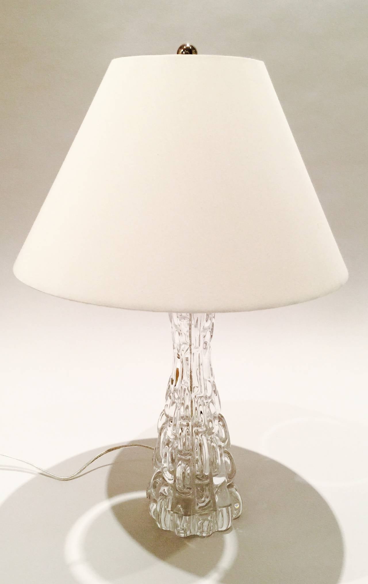 Pair of Orrefors Lamps