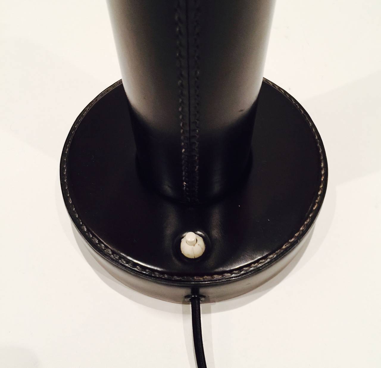 Leather Lamp by Vendel In Excellent Condition For Sale In Los Angeles, CA