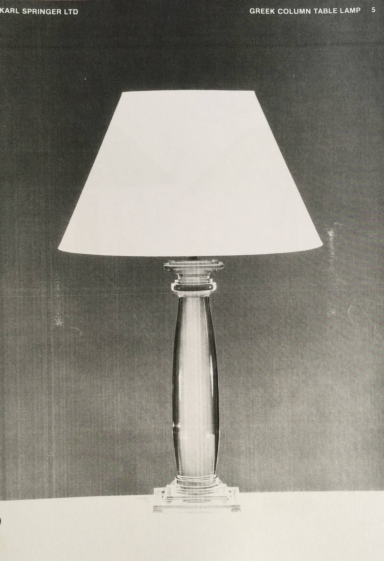 'Greek Column Table Lamp' by Karl Springer In Good Condition For Sale In Los Angeles, CA