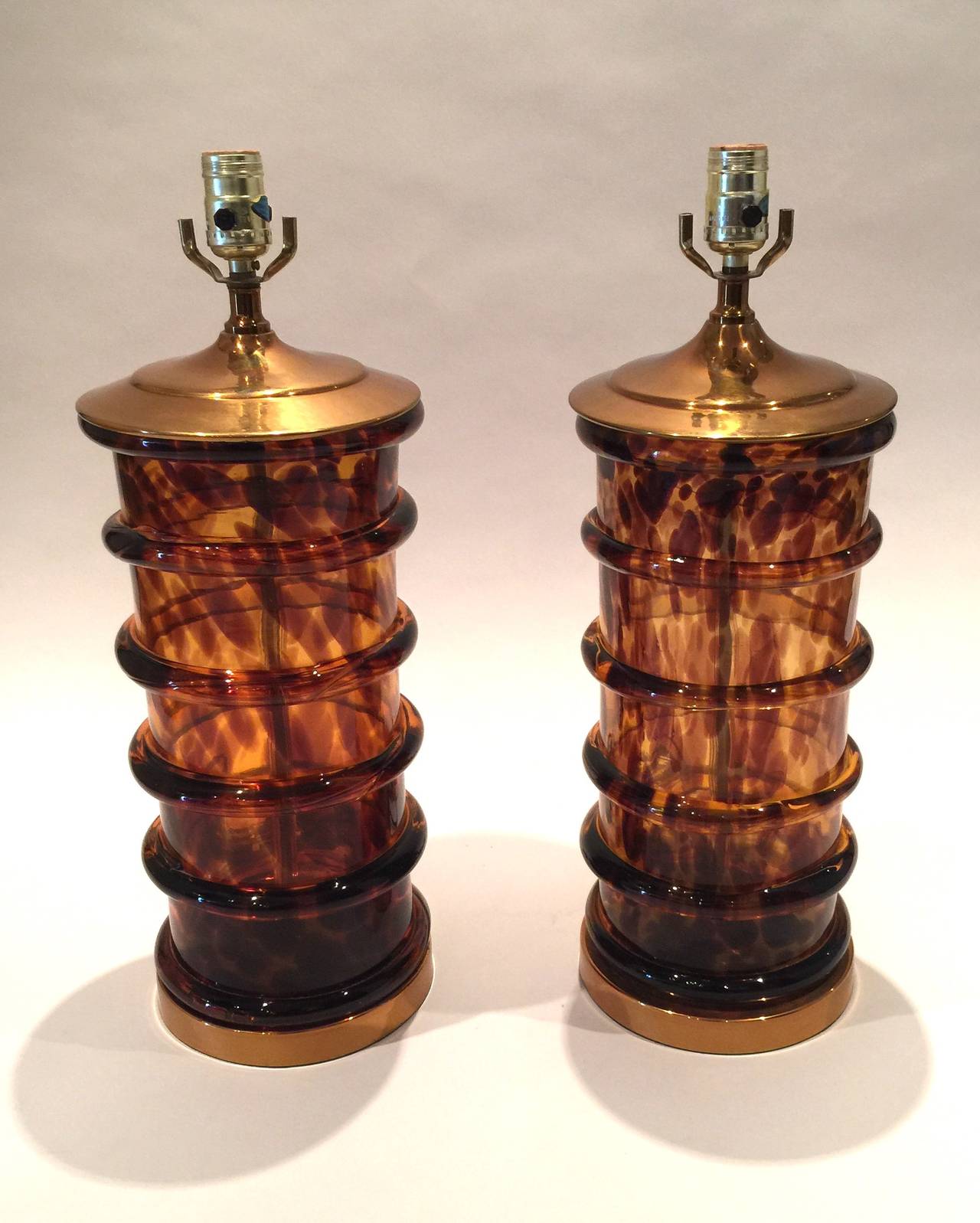 Modern Pair of Paul Hanson Lamps