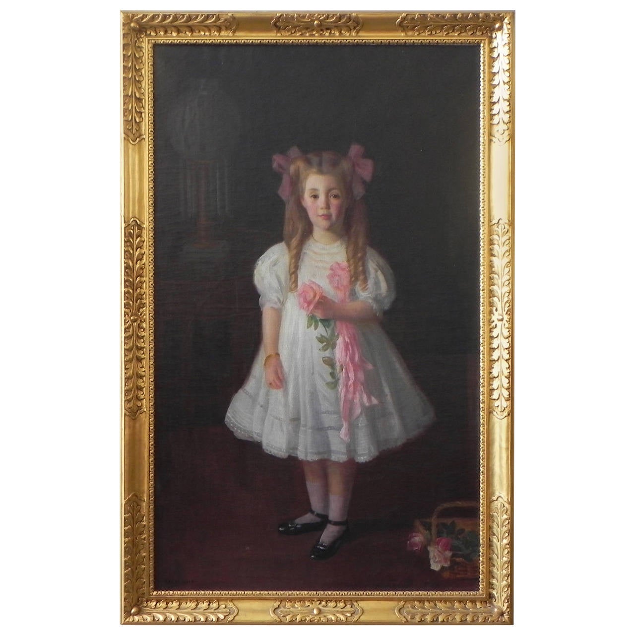 Boston School Portrait of Martha Pollard of Lowell, MA by Arthur Merton Hazard For Sale