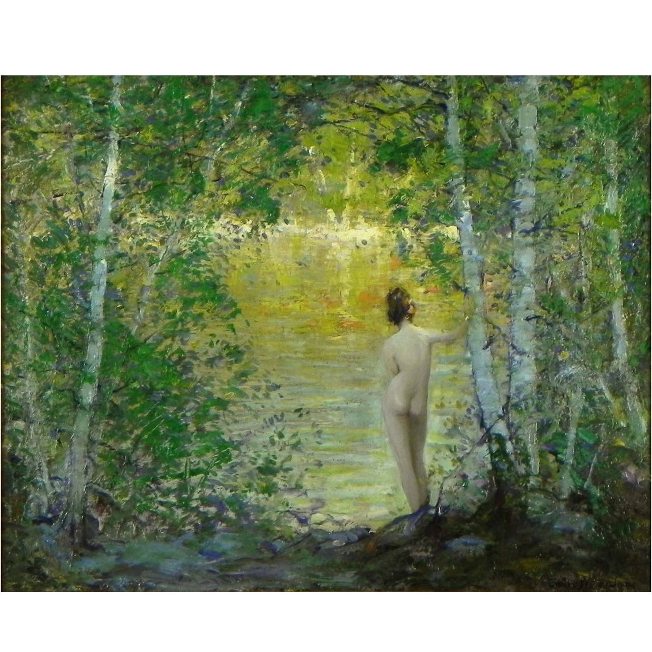 American Impressionism of Nude by Emile Gruppe For Sale