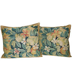 Pair of 17th Century Flemish Pillows