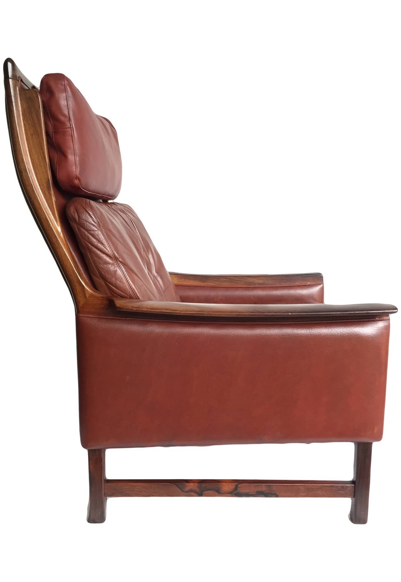 Torbjørn Afdal Rosewood Wing Chair In Good Condition In London, GB