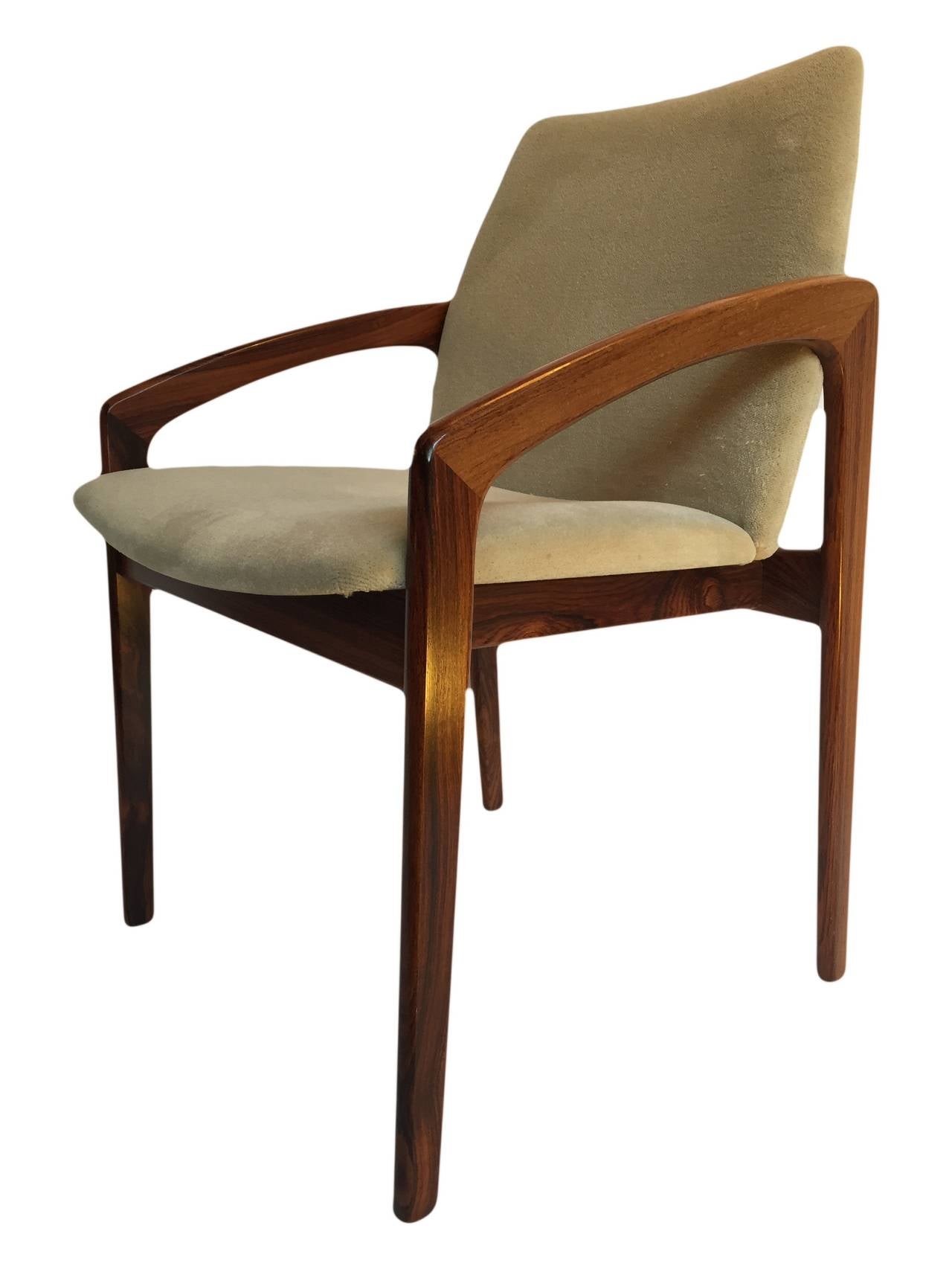 Danish Kai Kristiansen, Rosewood Dining Chairs, set of 4