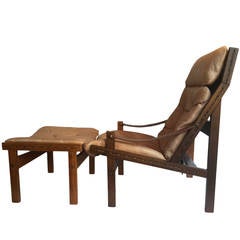 Torbjorn Afdal, Hunter Chair with Ottoman