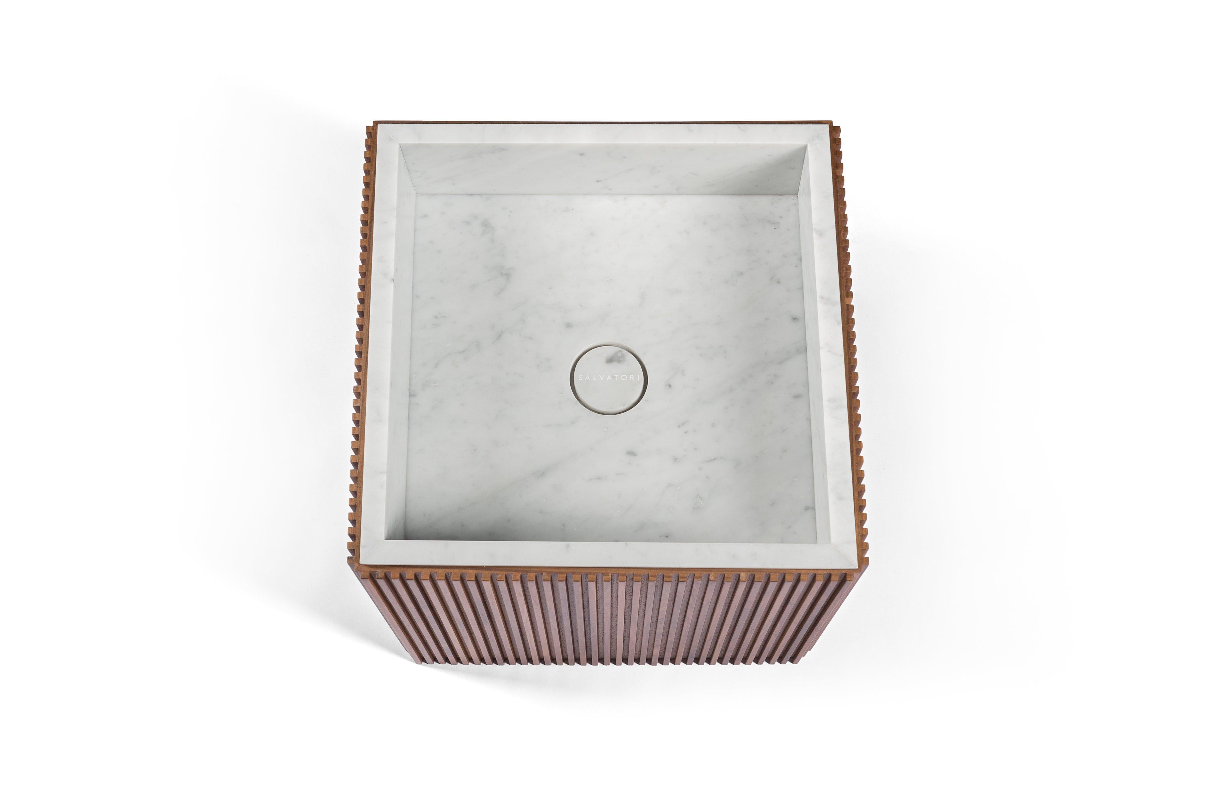 For Sale: White (Bianco Carrara) Salvatori Adda 40/40 Integrated Basin & Sink by David Lopez Quincoces 4