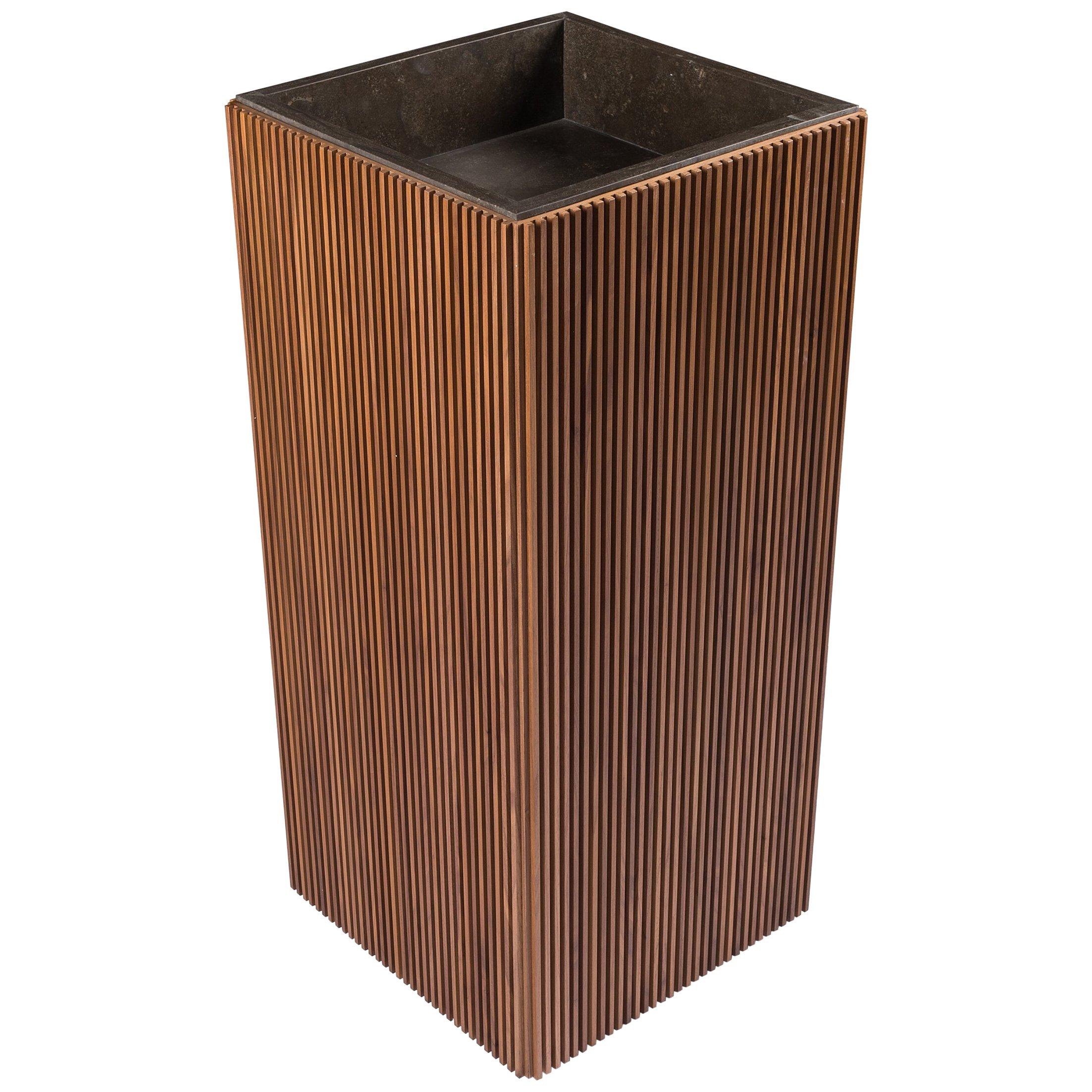 For Sale: Brown (Pietra d'Avola) Salvatori Adda Square Freestanding Basin & Sink by David Lopez Quincoces