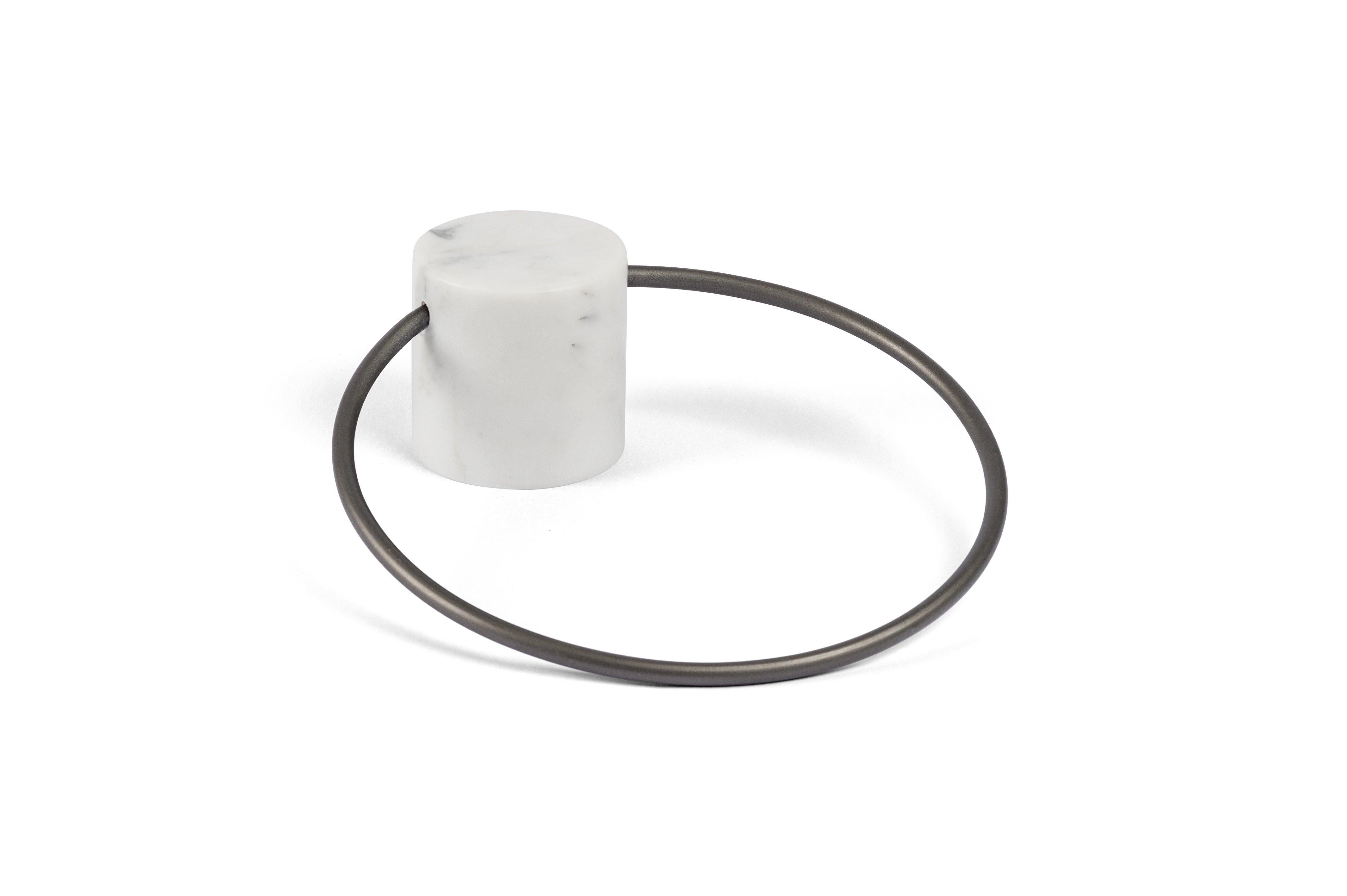 For Sale: White (Bianco Carrara) Salvatori Fontane Bianche Towel Ring by Elisa Ossino 2