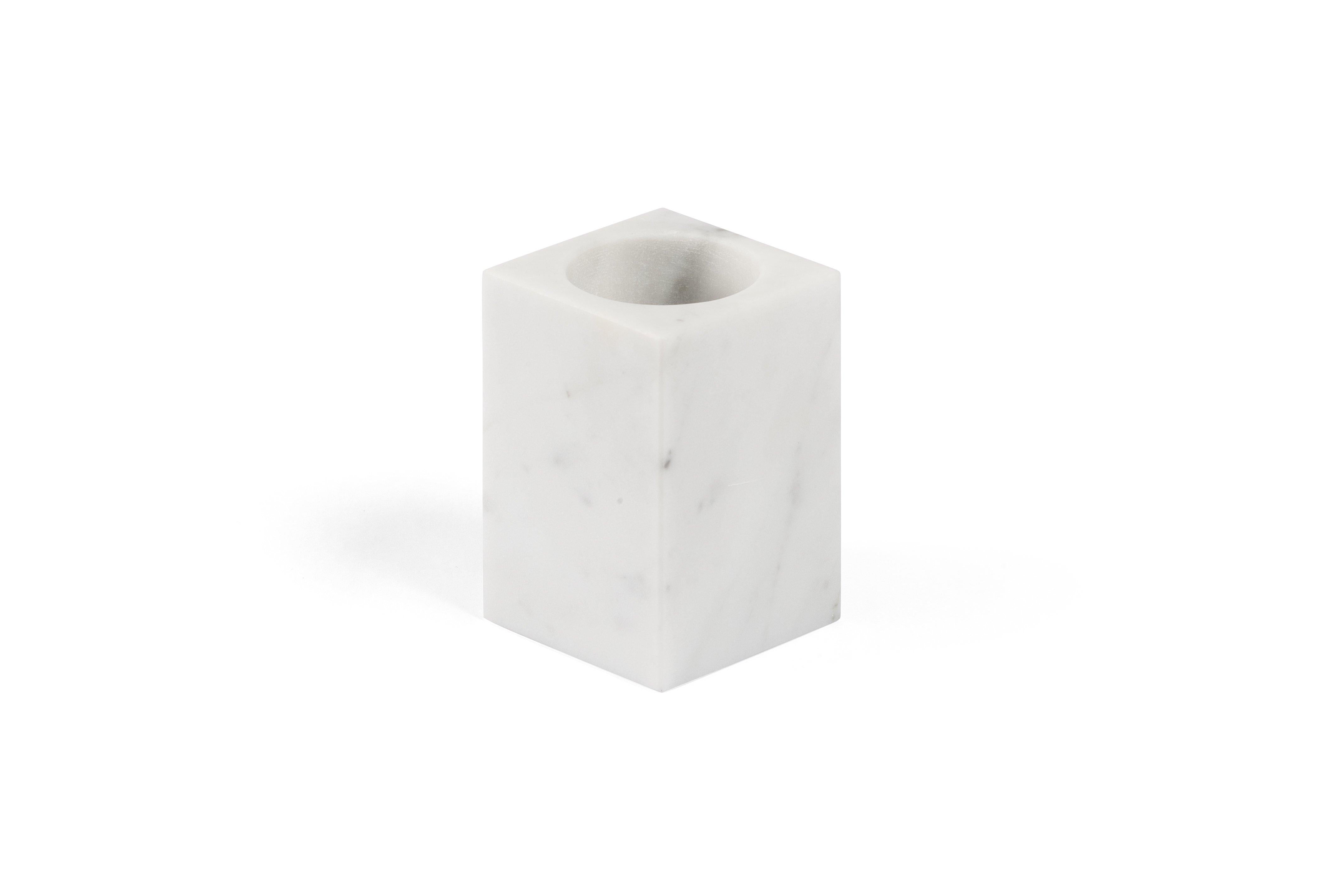 For Sale: White (Bianco Carrara) Salvatori Fontane Bianche Tumbler by Elisa Ossino 2