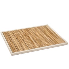 Salvatori Ishiburo Shower Tray with Teak Grate by Kengo Kuma