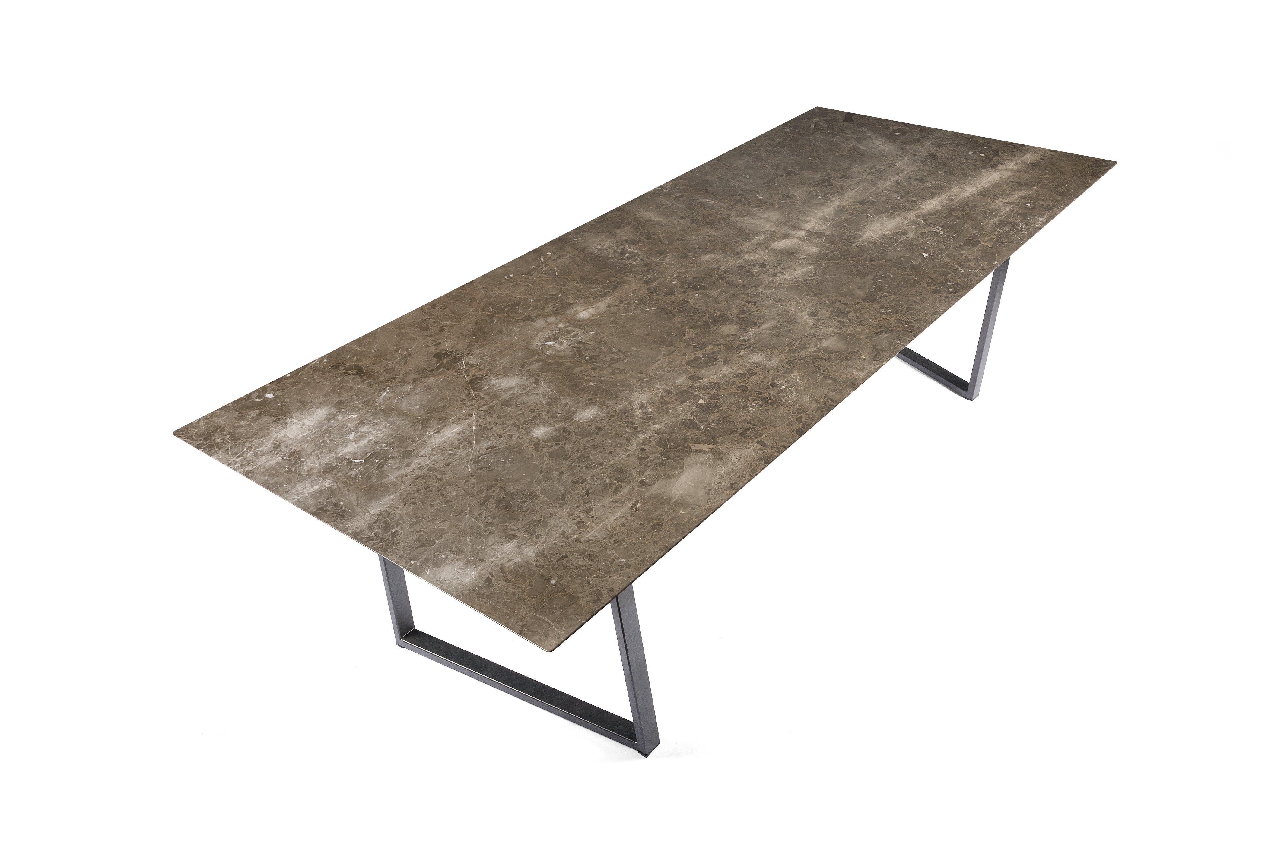 For Sale: Gray (Gris du Marais) Salvatori Large Rectangle Dritto Dining Table by Piero Lissoni 5