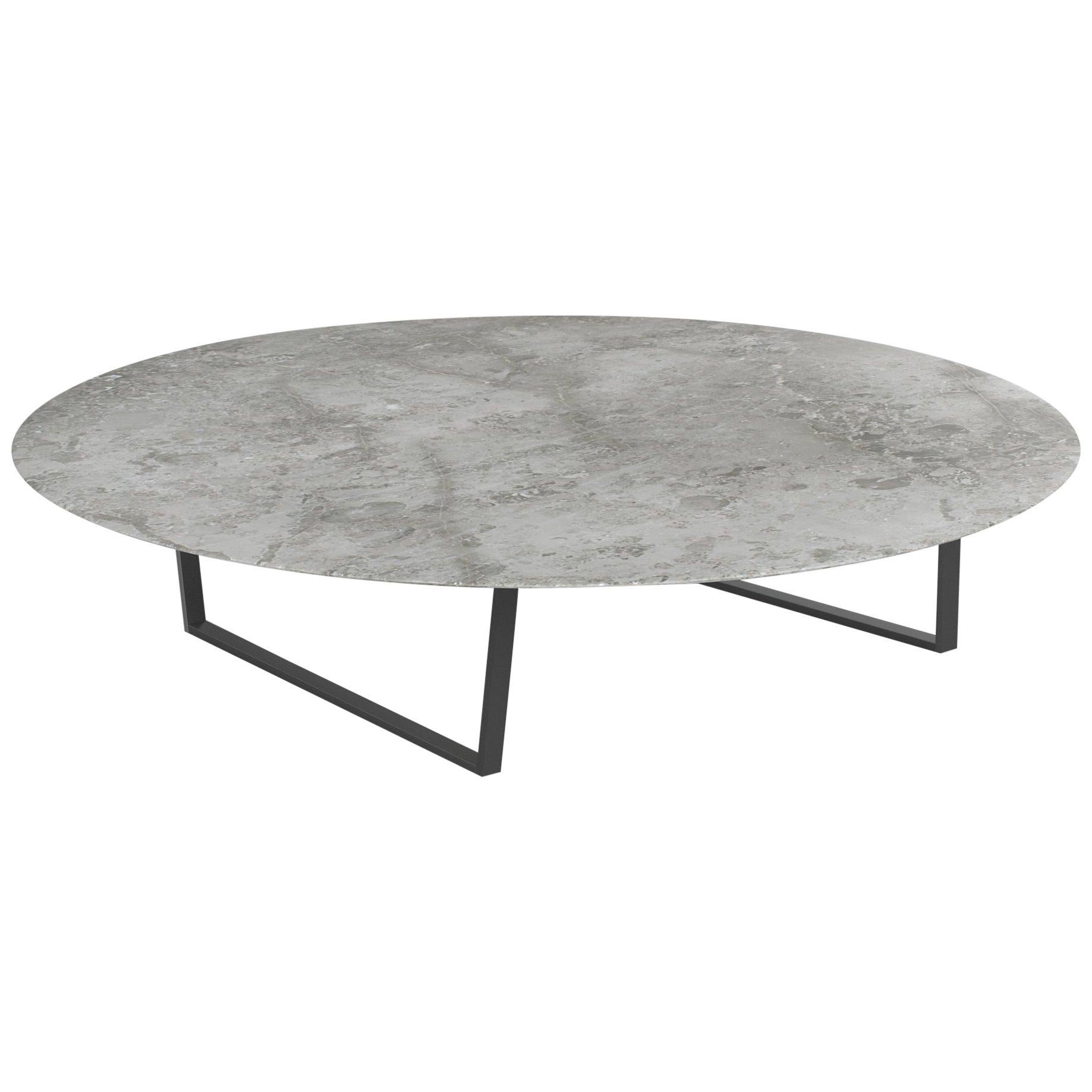 For Sale: Gray (Gris du Marais) Salvatori Large Round Dritto Coffee Table by Piero Lissoni