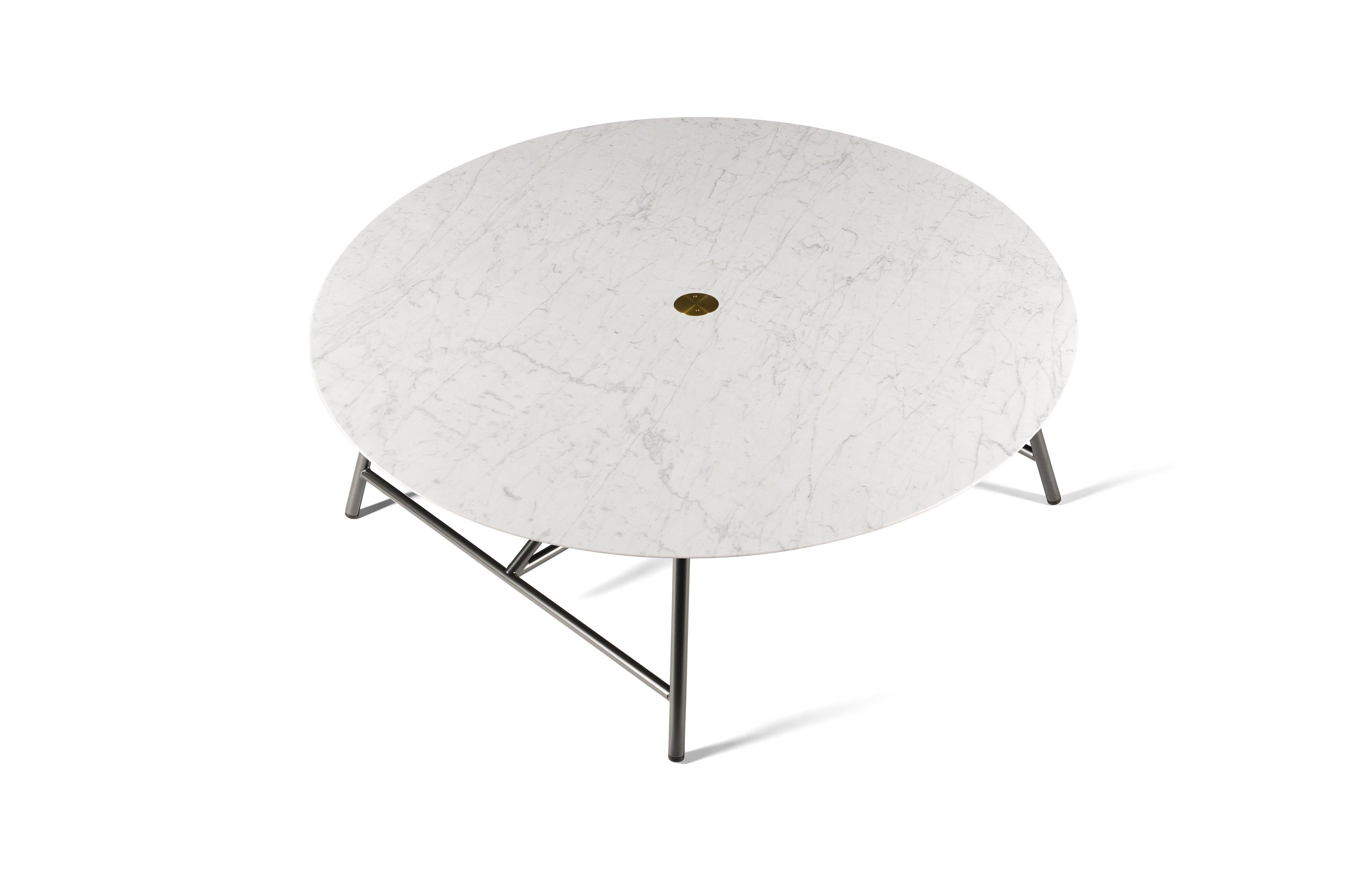 For Sale: White (Bianco Carrara) Salvatori Large W Round Coffee Table 2