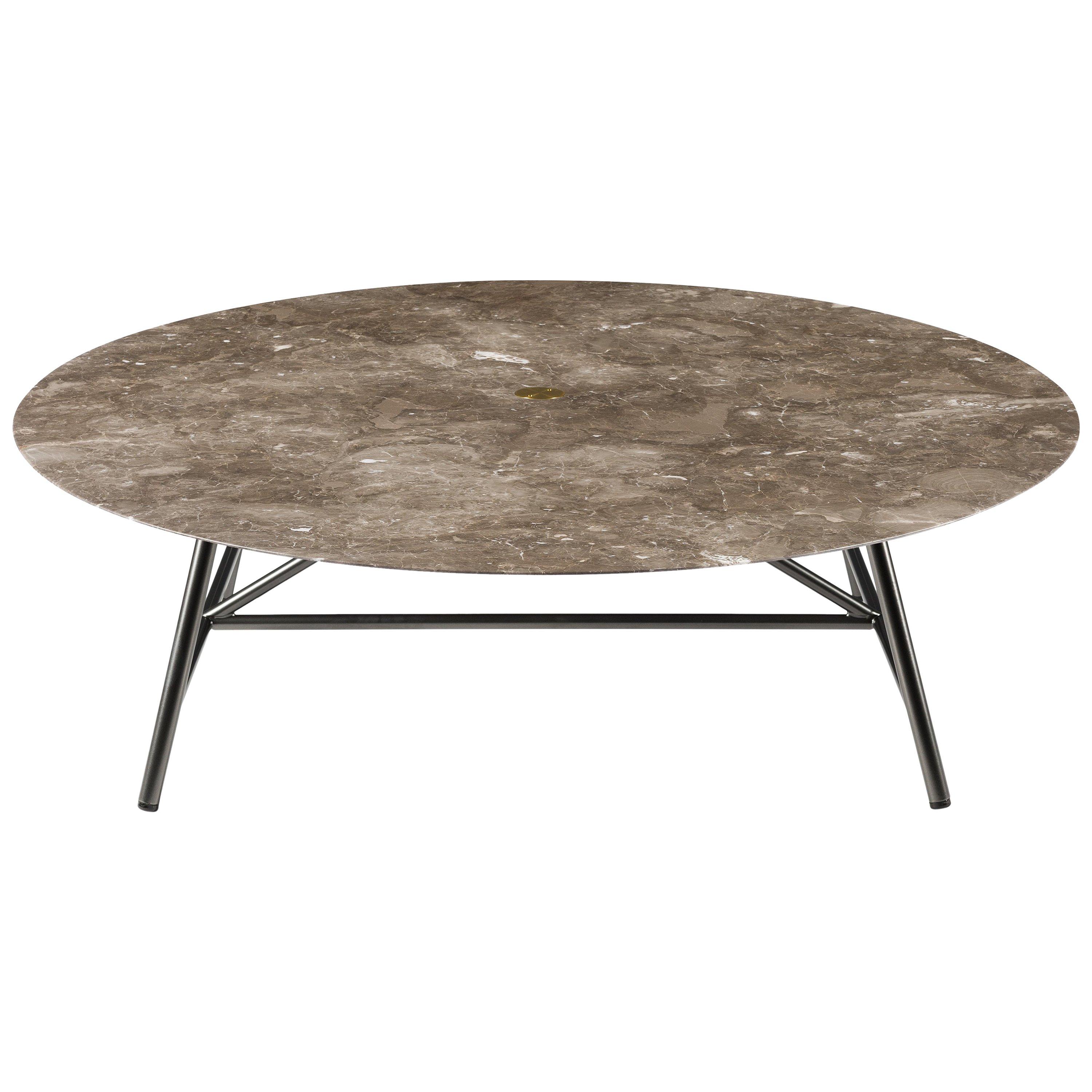 For Sale: Gray (Gris du Marais) Salvatori Large W Round Coffee Table