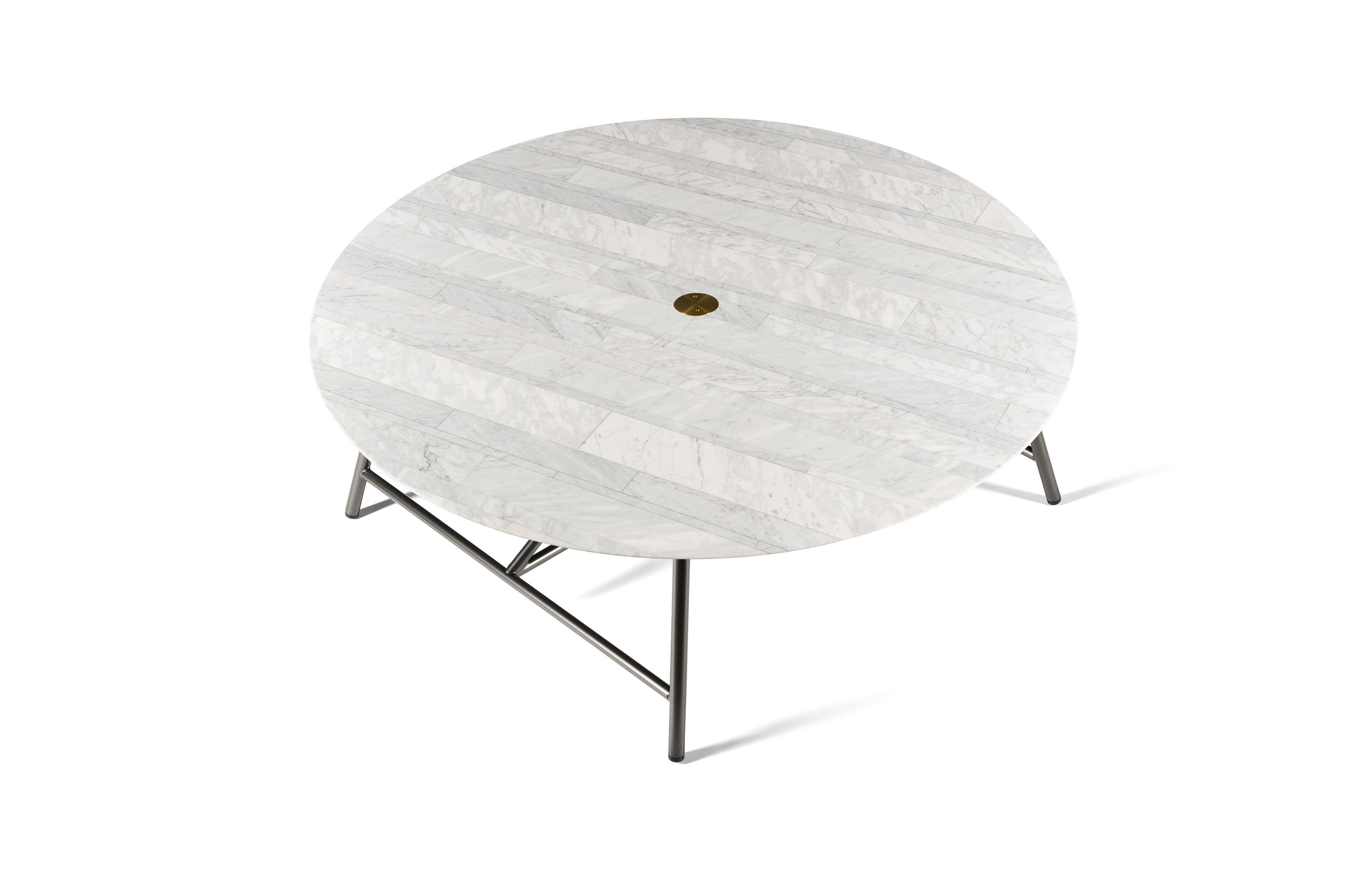 For Sale: White (Bianco Carrara) Salvatori Large W Round Coffee Table 2