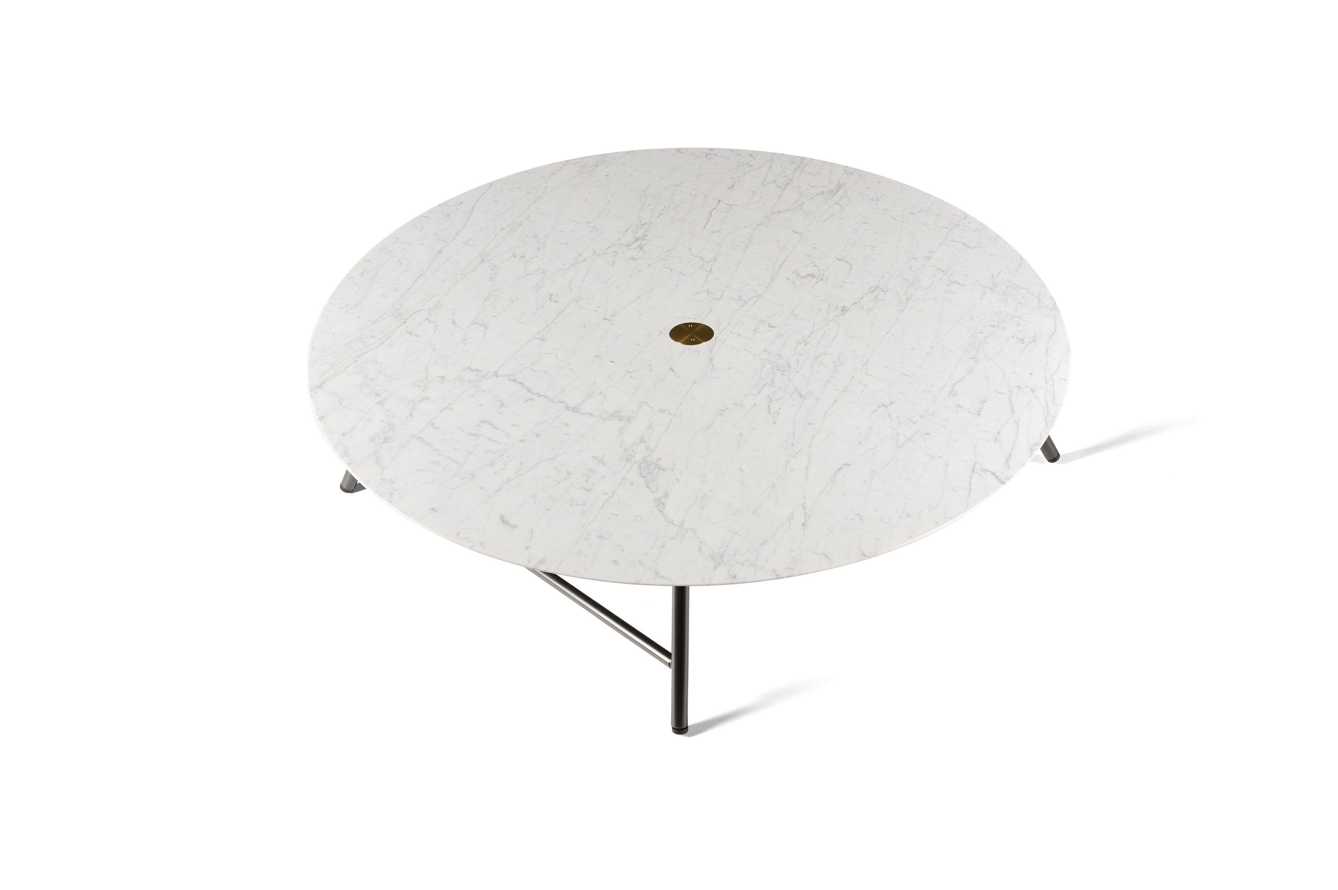 For Sale: White (Bianco Carrara) Salvatori Low Large W Round Coffee Table 2