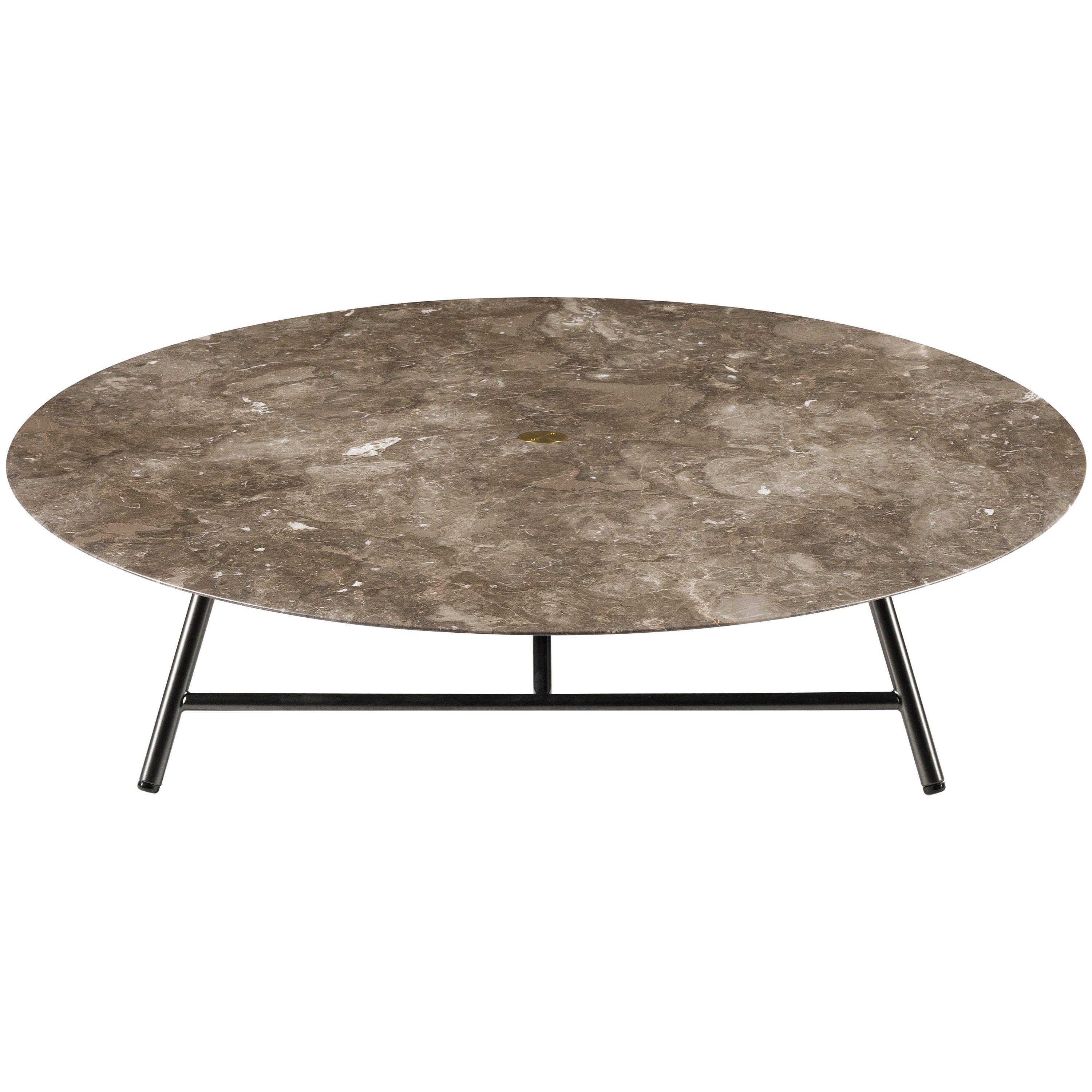 For Sale: Gray (Gris du Marais) Salvatori Low Large W Round Coffee Table
