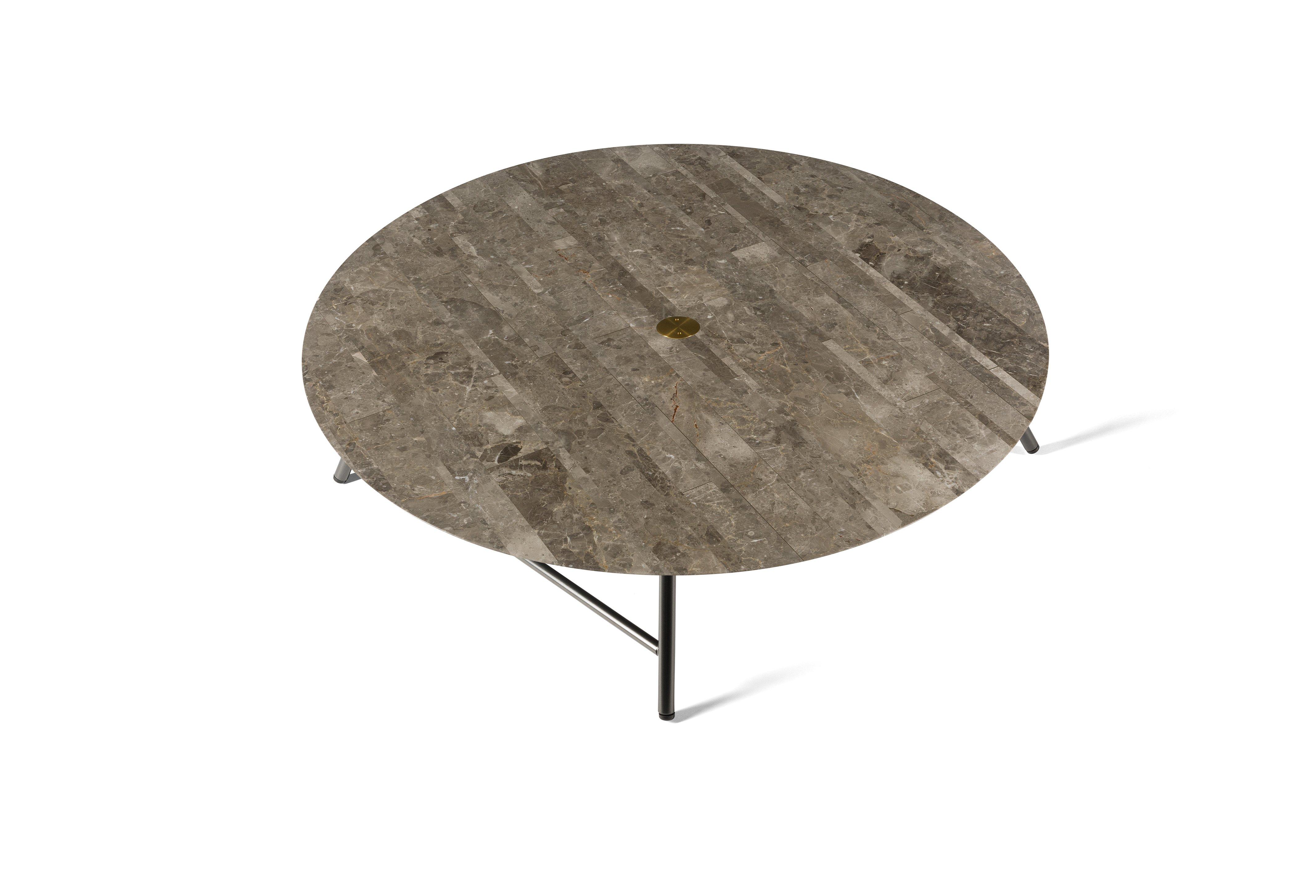 For Sale: Gray (Gris du Marais) Salvatori Low Large W Round Coffee Table 2