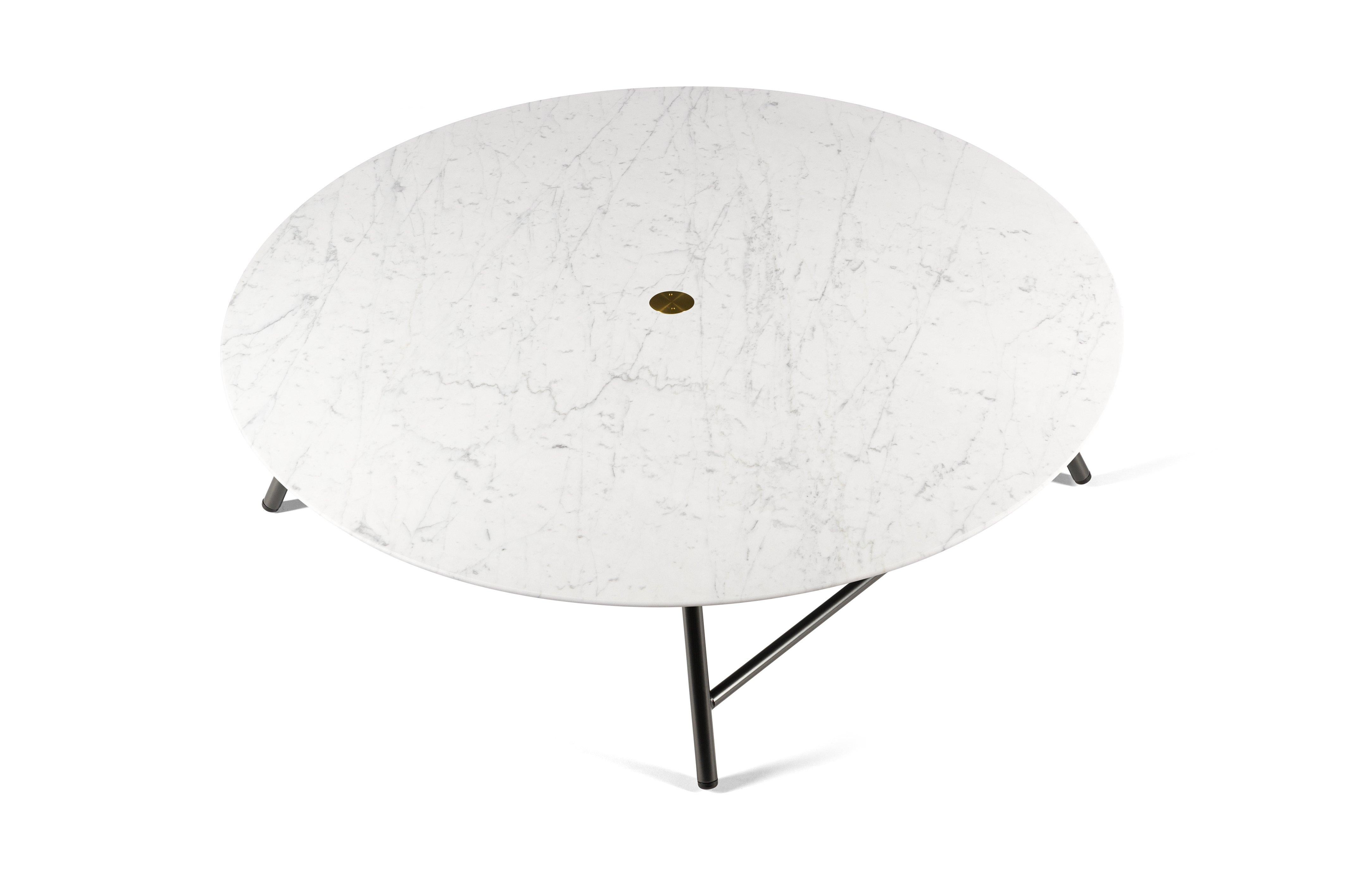 For Sale: White (Bianco Carrara) Salvatori Low Medium W Round Coffee Table 2