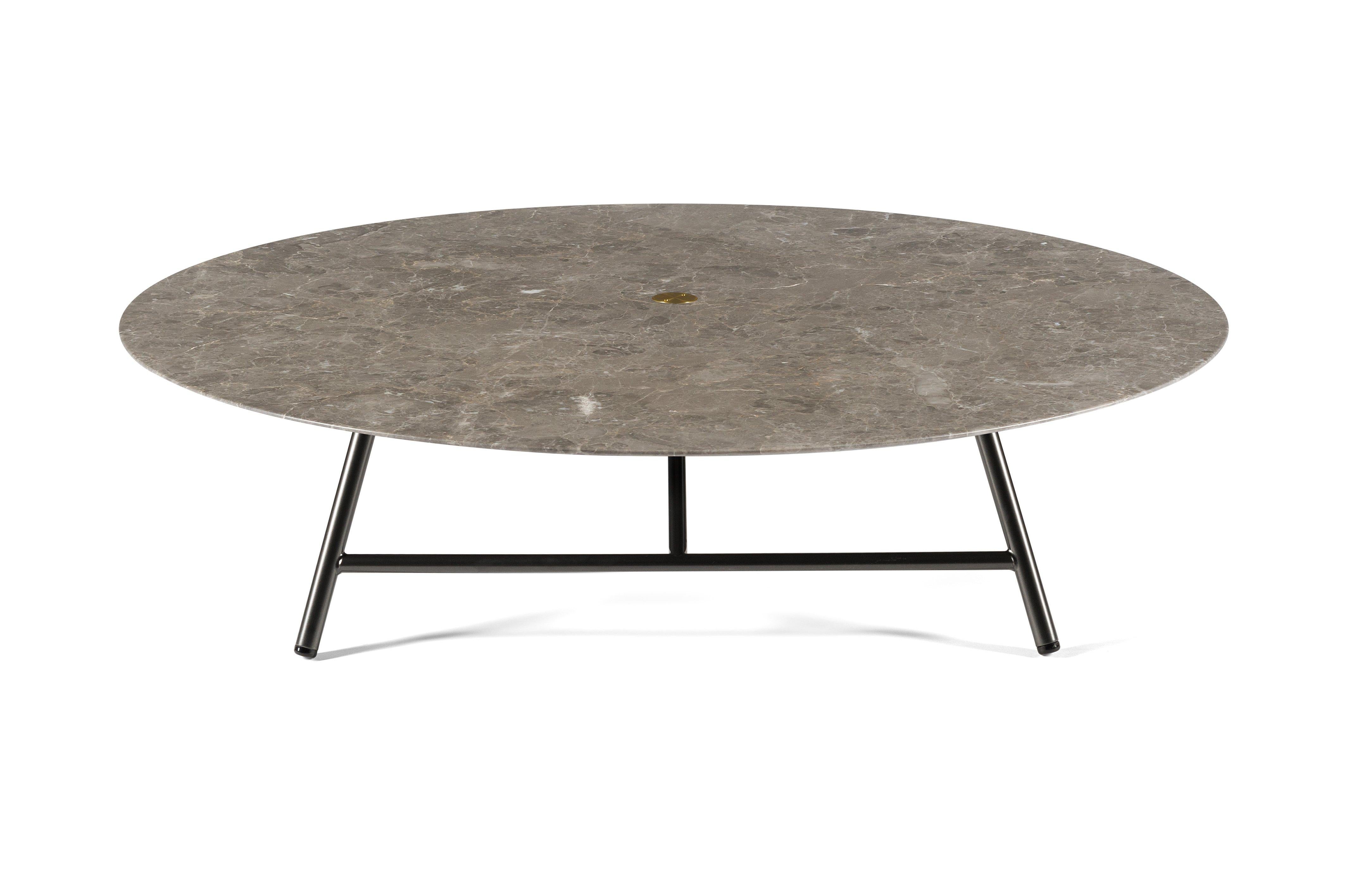 For Sale: Gray (Gris du Marais) Salvatori Low Medium W Round Coffee Table 2