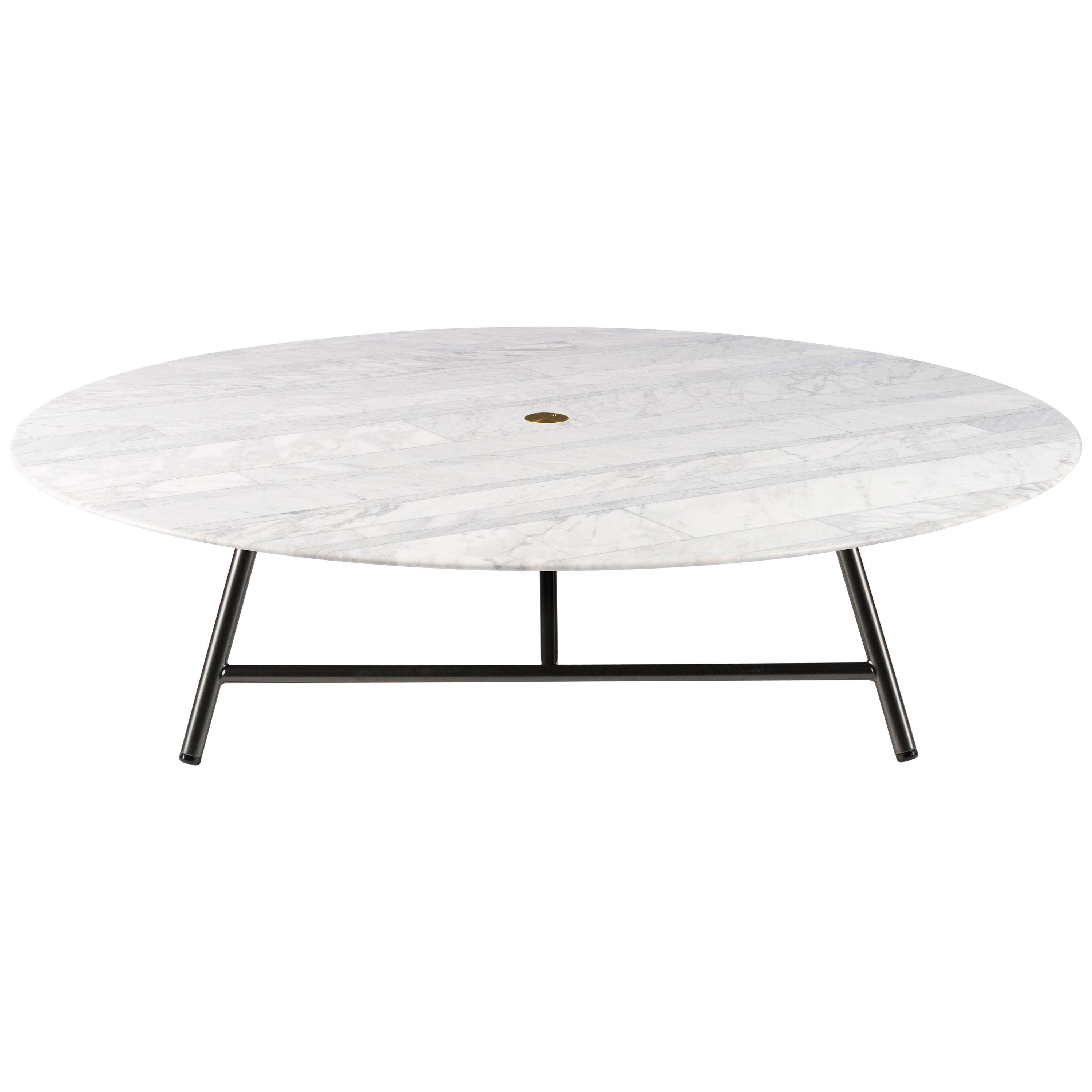 For Sale: White (Bianco Carrara) Salvatori Low Medium W Round Coffee Table