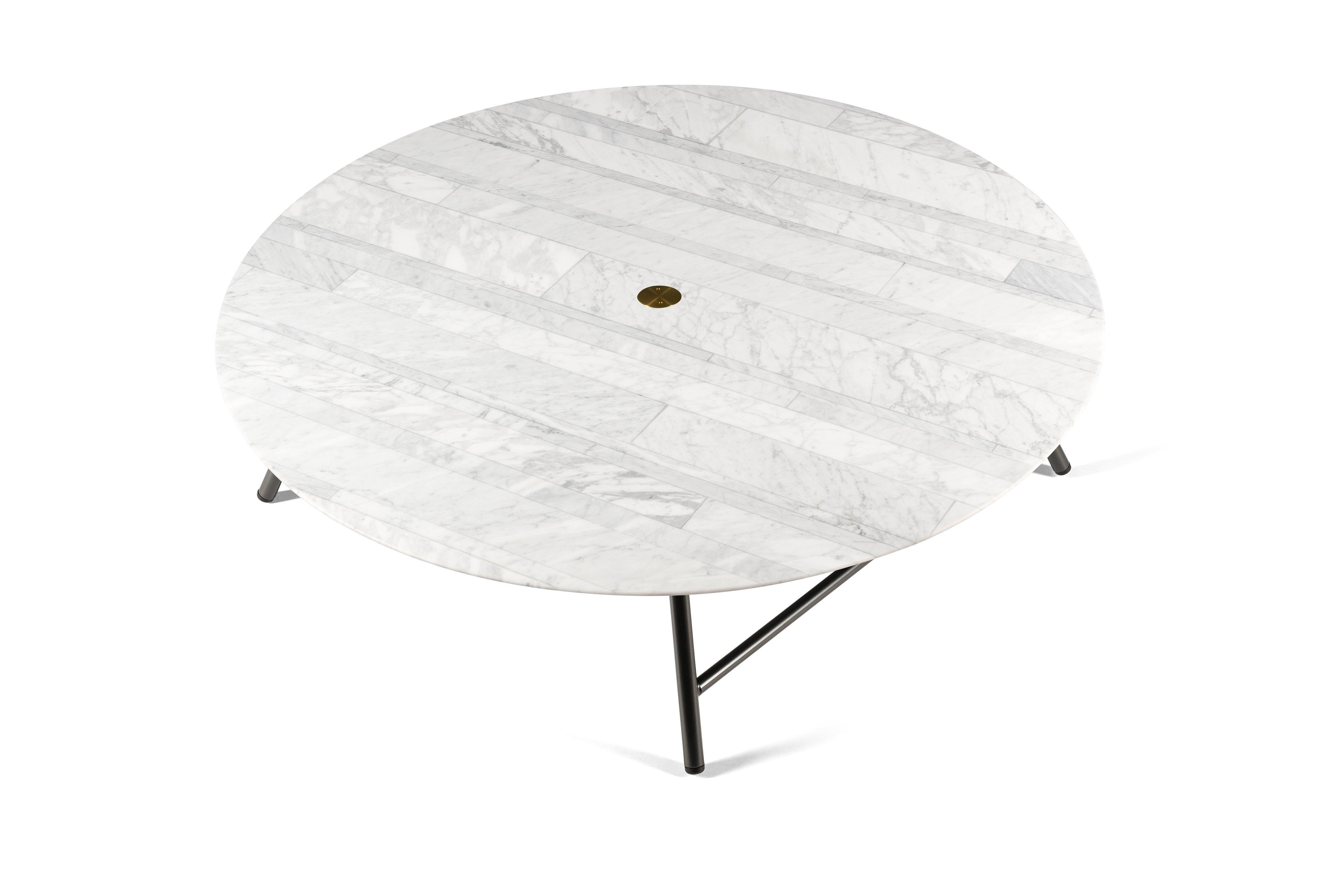 For Sale: White (Bianco Carrara) Salvatori Low Medium W Round Coffee Table 2
