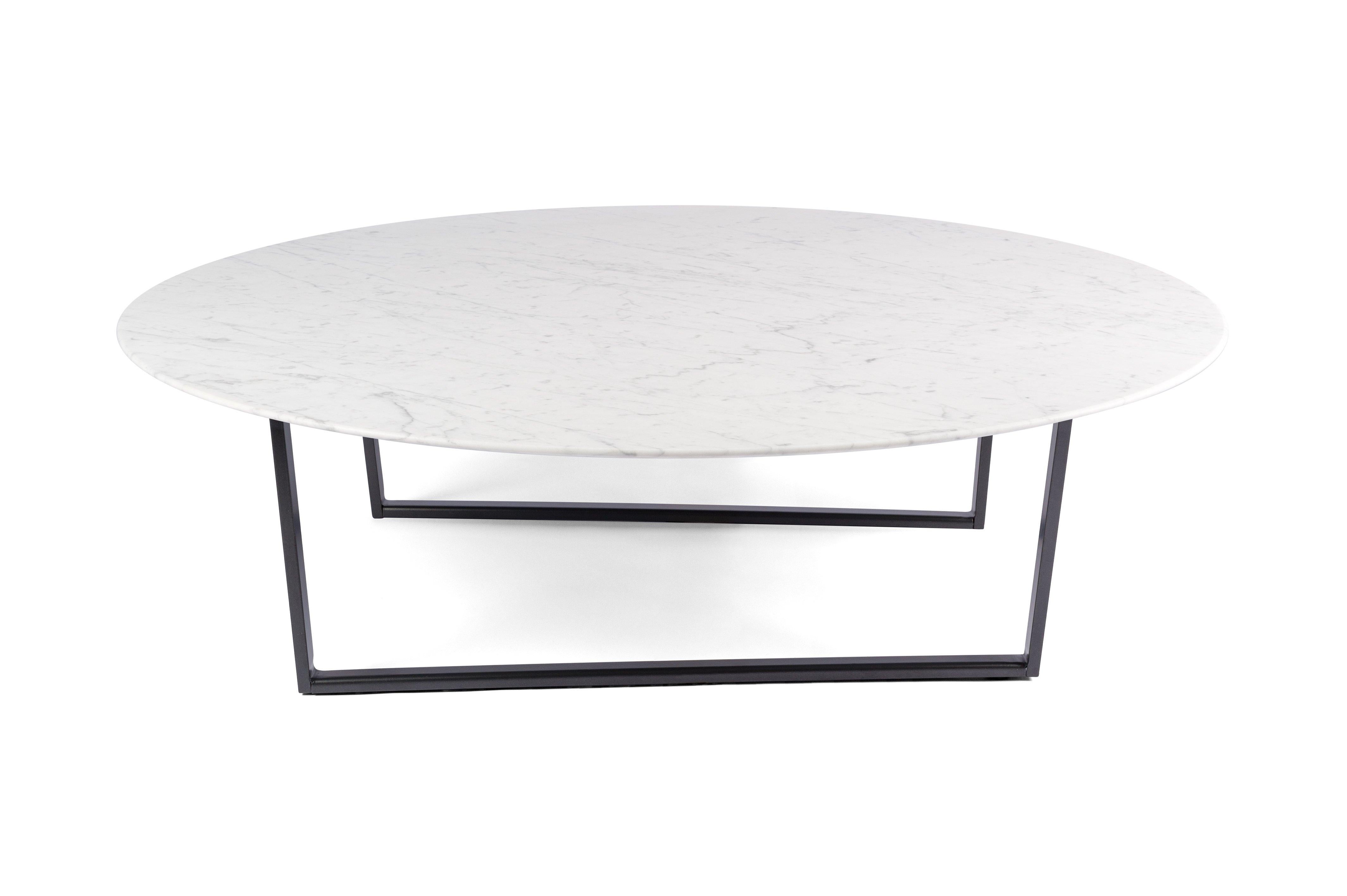 For Sale: White (Bianco Carrara) Salvatori Medium Round Dritto Coffee Table by Piero Lissoni 3