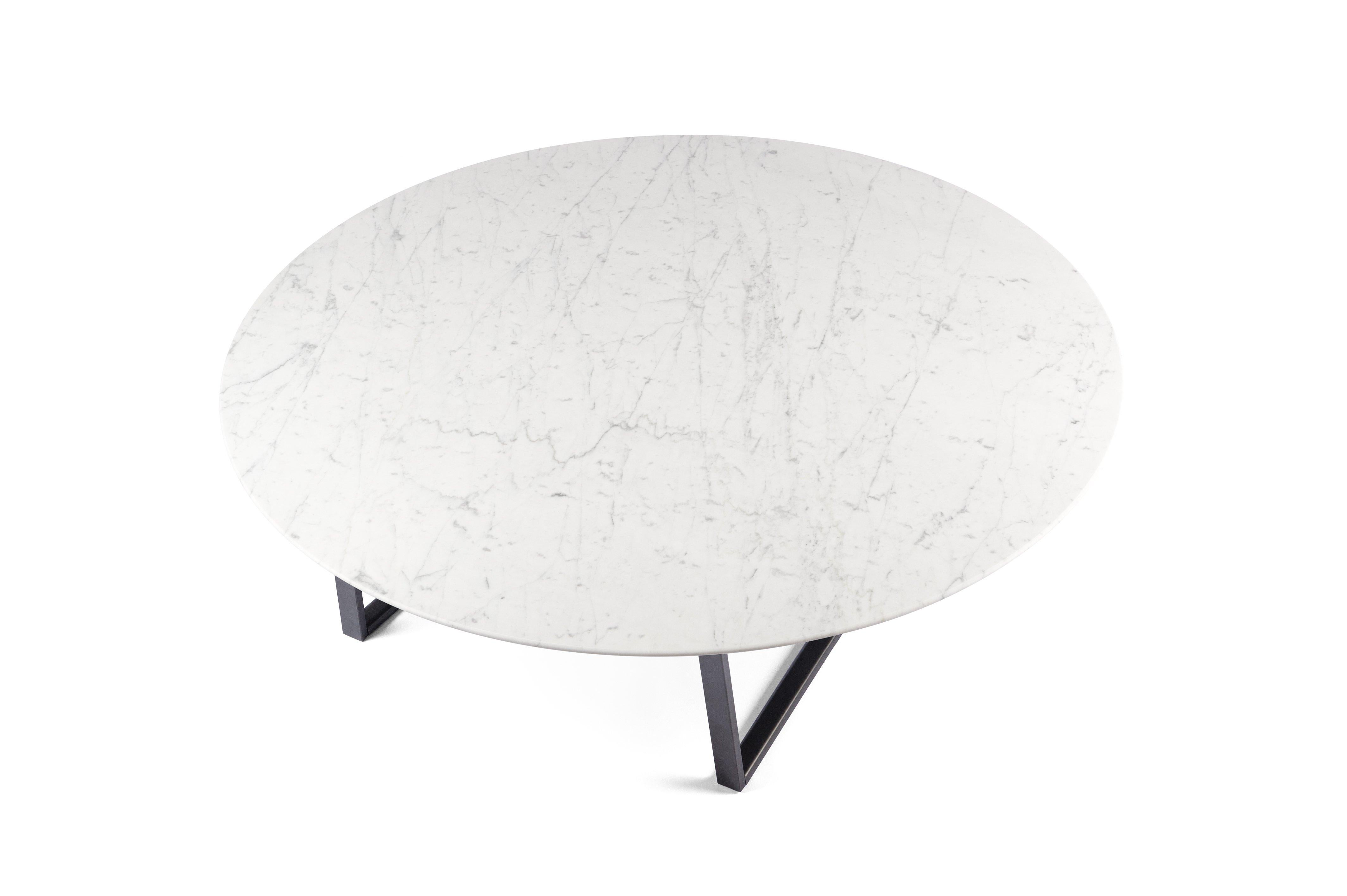 For Sale: White (Bianco Carrara) Salvatori Medium Round Dritto Coffee Table by Piero Lissoni 4