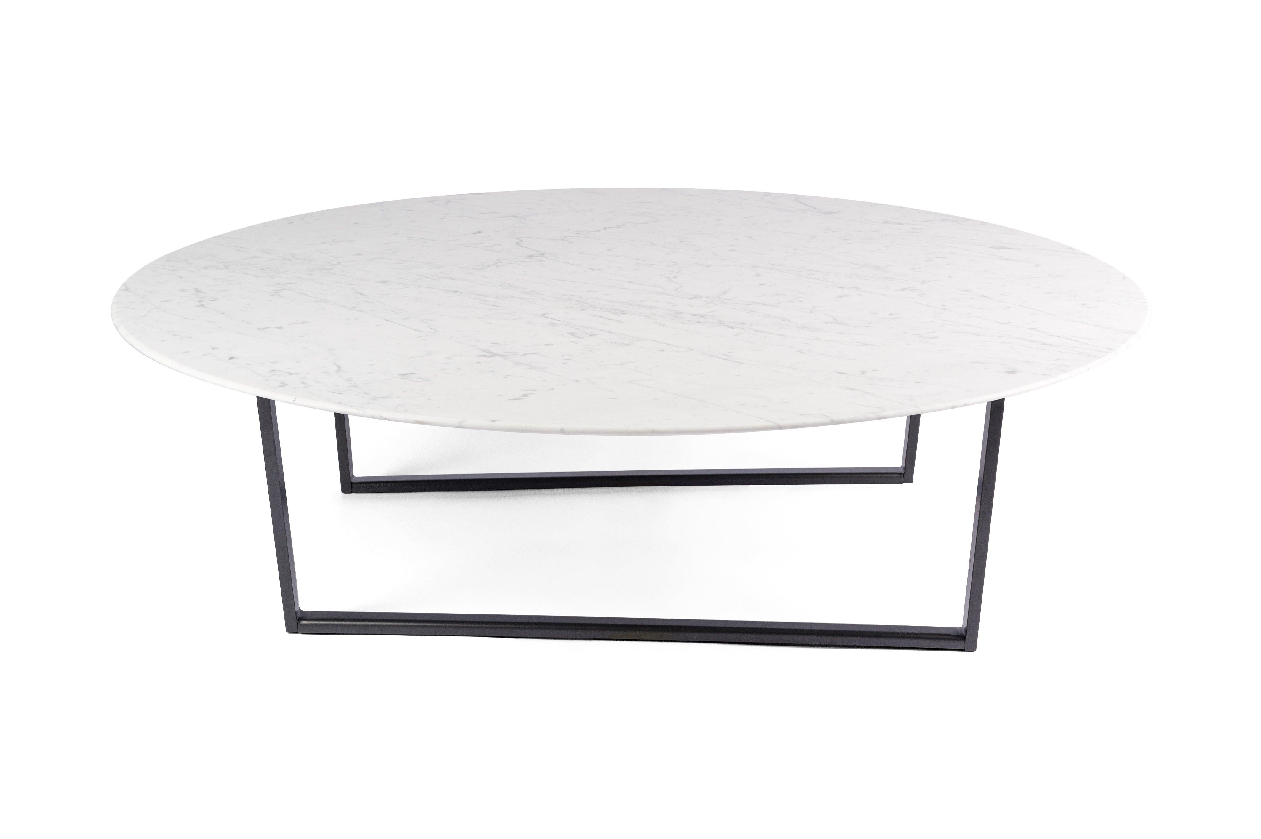 For Sale: White (Bianco Carrara) Salvatori Medium Round Dritto Coffee Table by Piero Lissoni 5