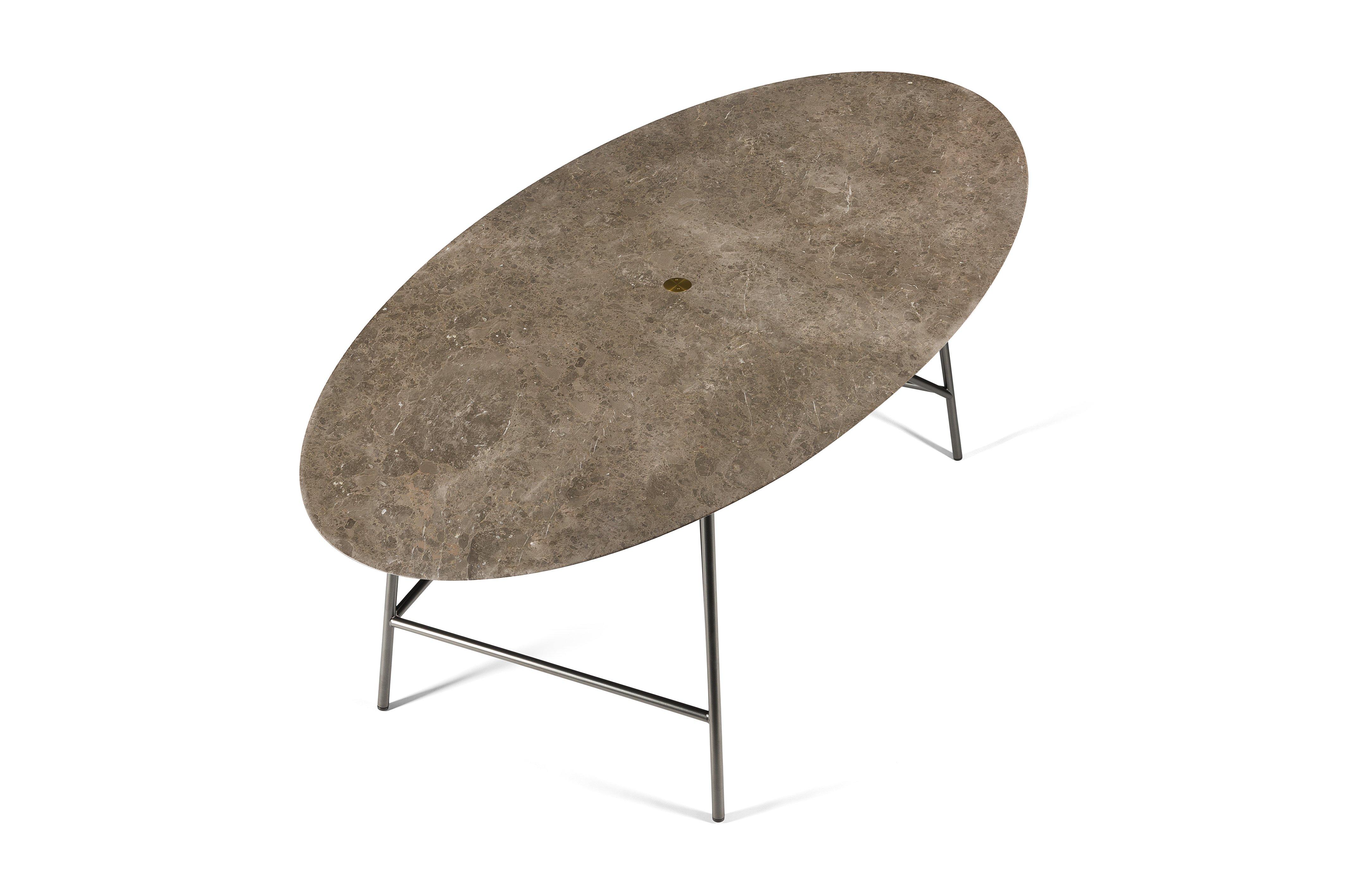 For Sale: Gray (Gris du Marais) Salvatori Medium W Oval Dining Table 2