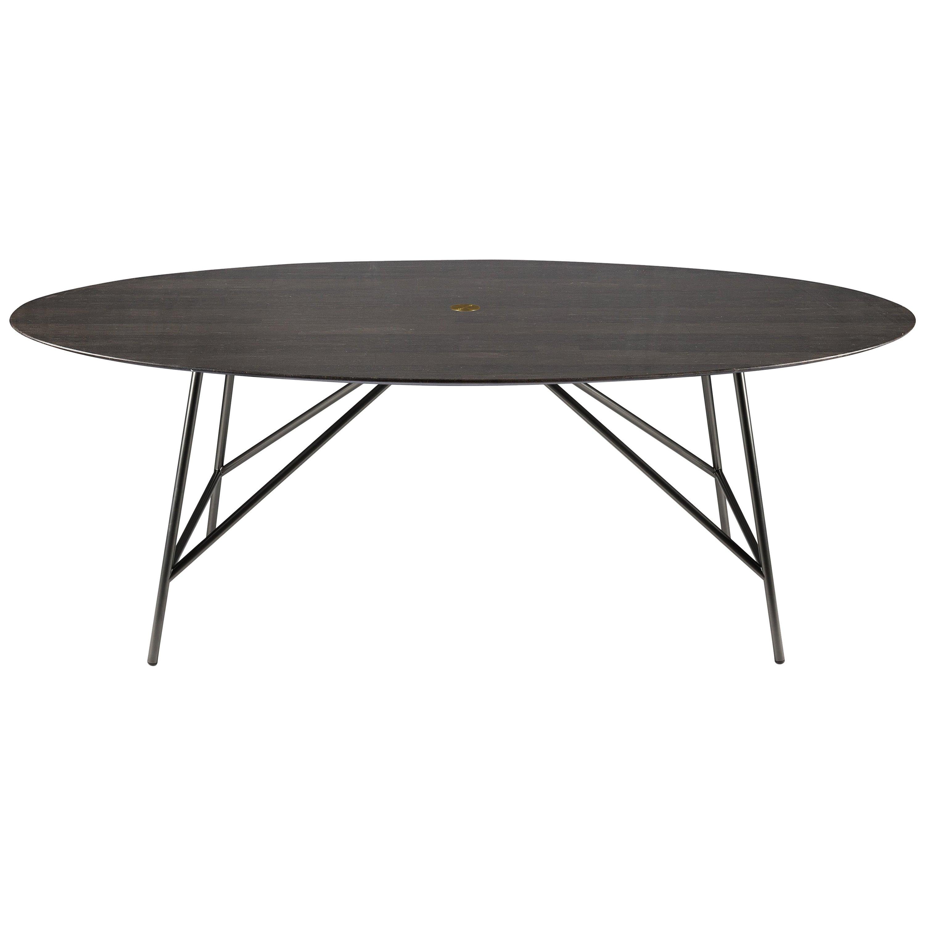 For Sale: Brown (Pietra d'Avola) Salvatori Medium W Oval Dining Table