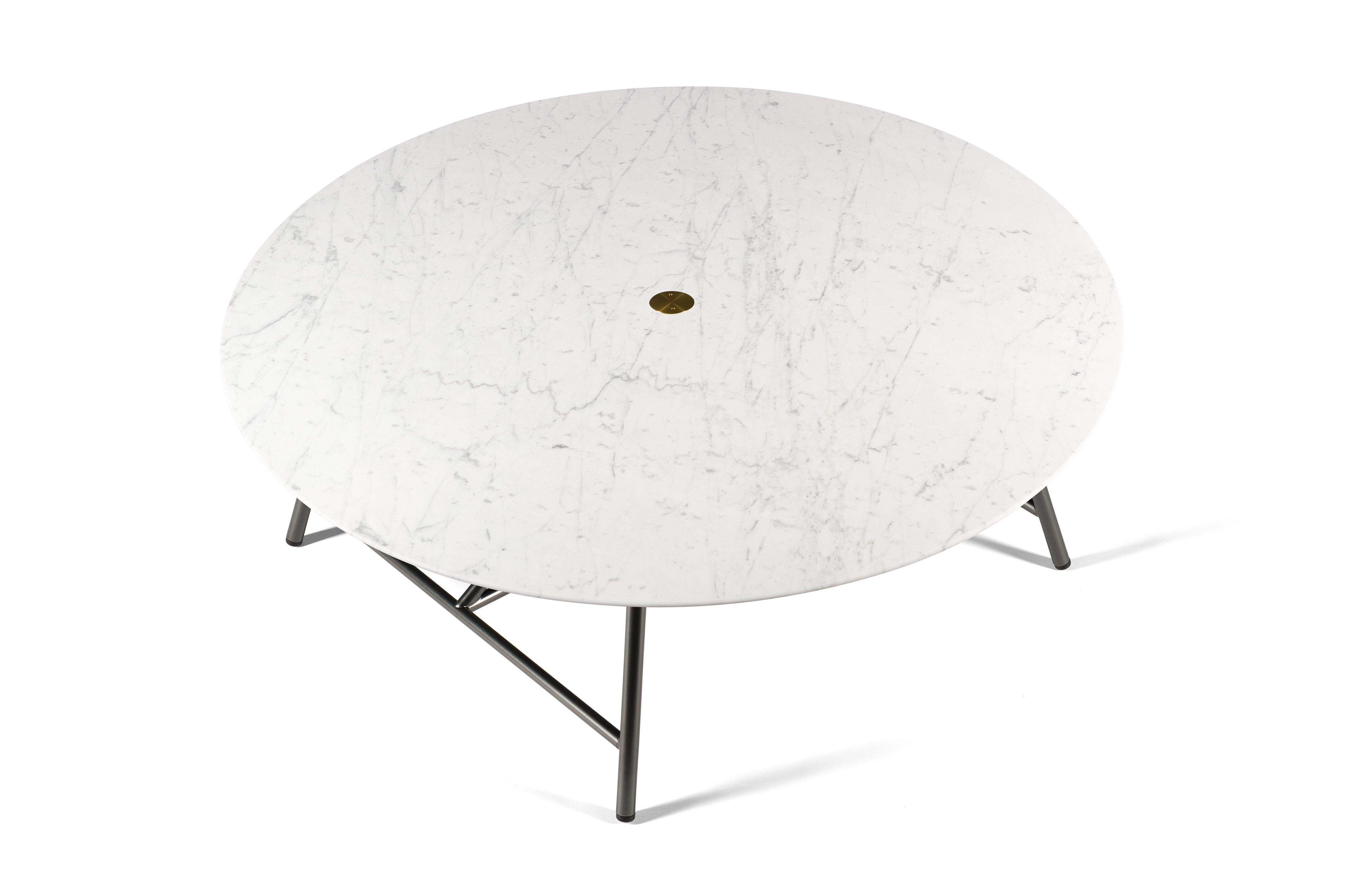 For Sale: White (Bianco Carrara) Salvatori Medium W Round Coffee Table 2
