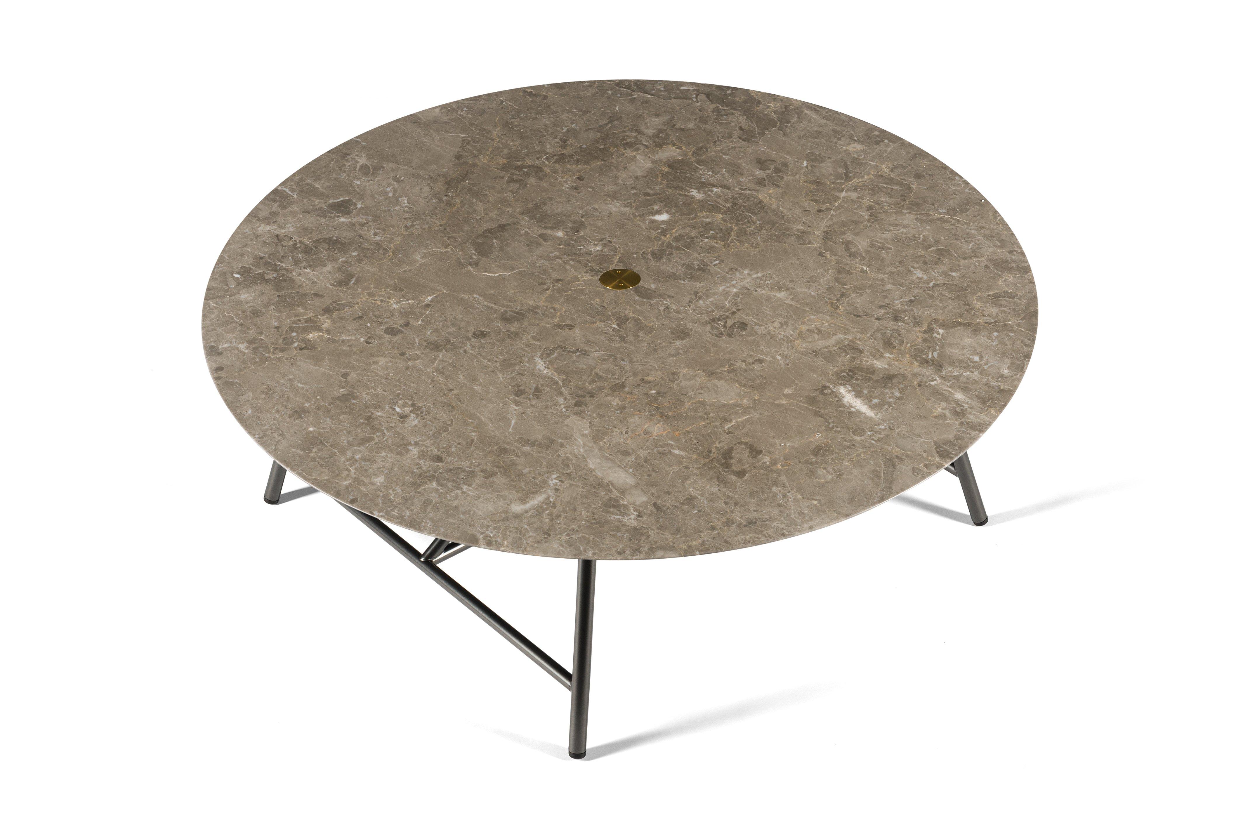 For Sale: Gray (Gris du Marais) Salvatori Medium W Round Coffee Table 2
