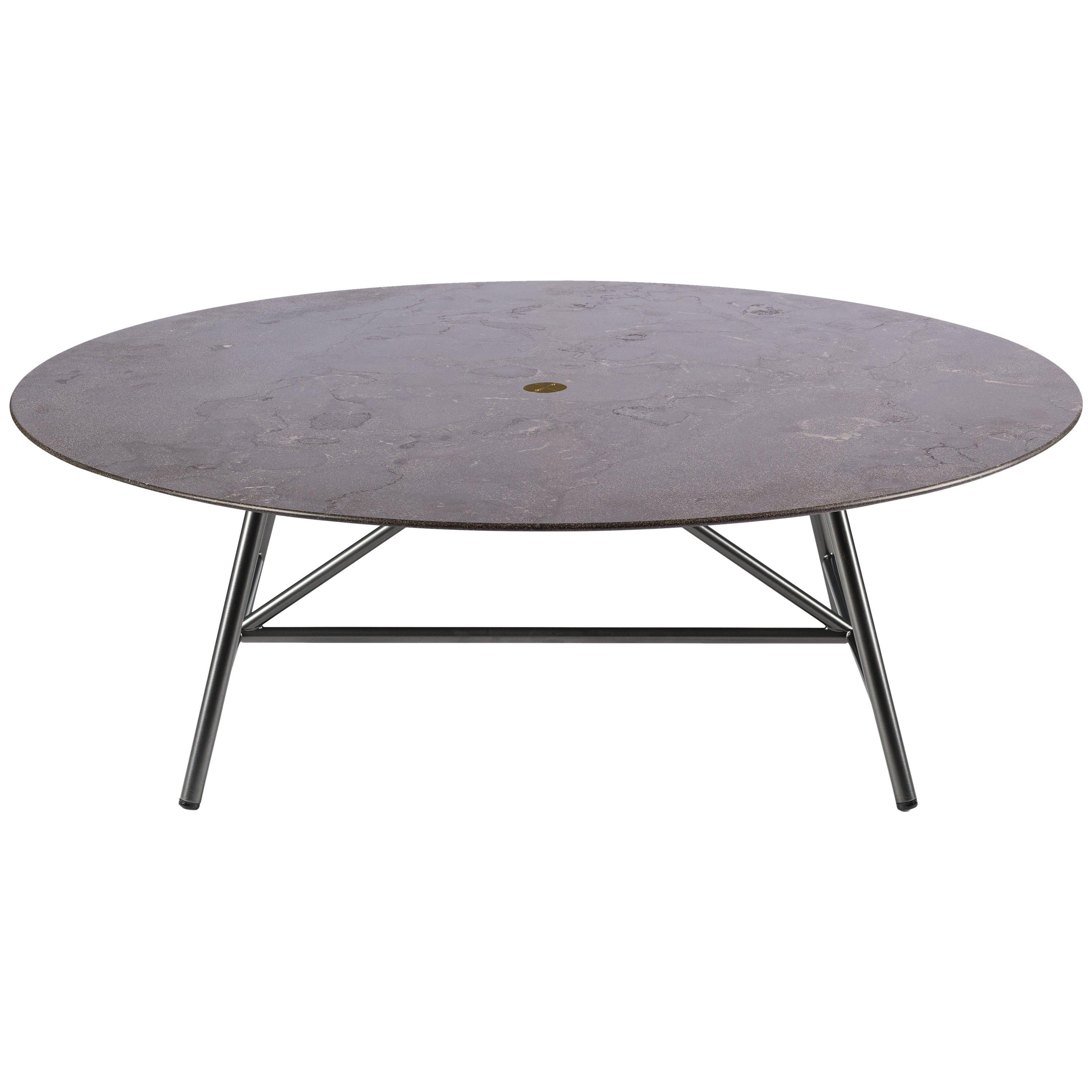 For Sale: Brown (Pietra d'Avola) Salvatori Medium W Round Coffee Table